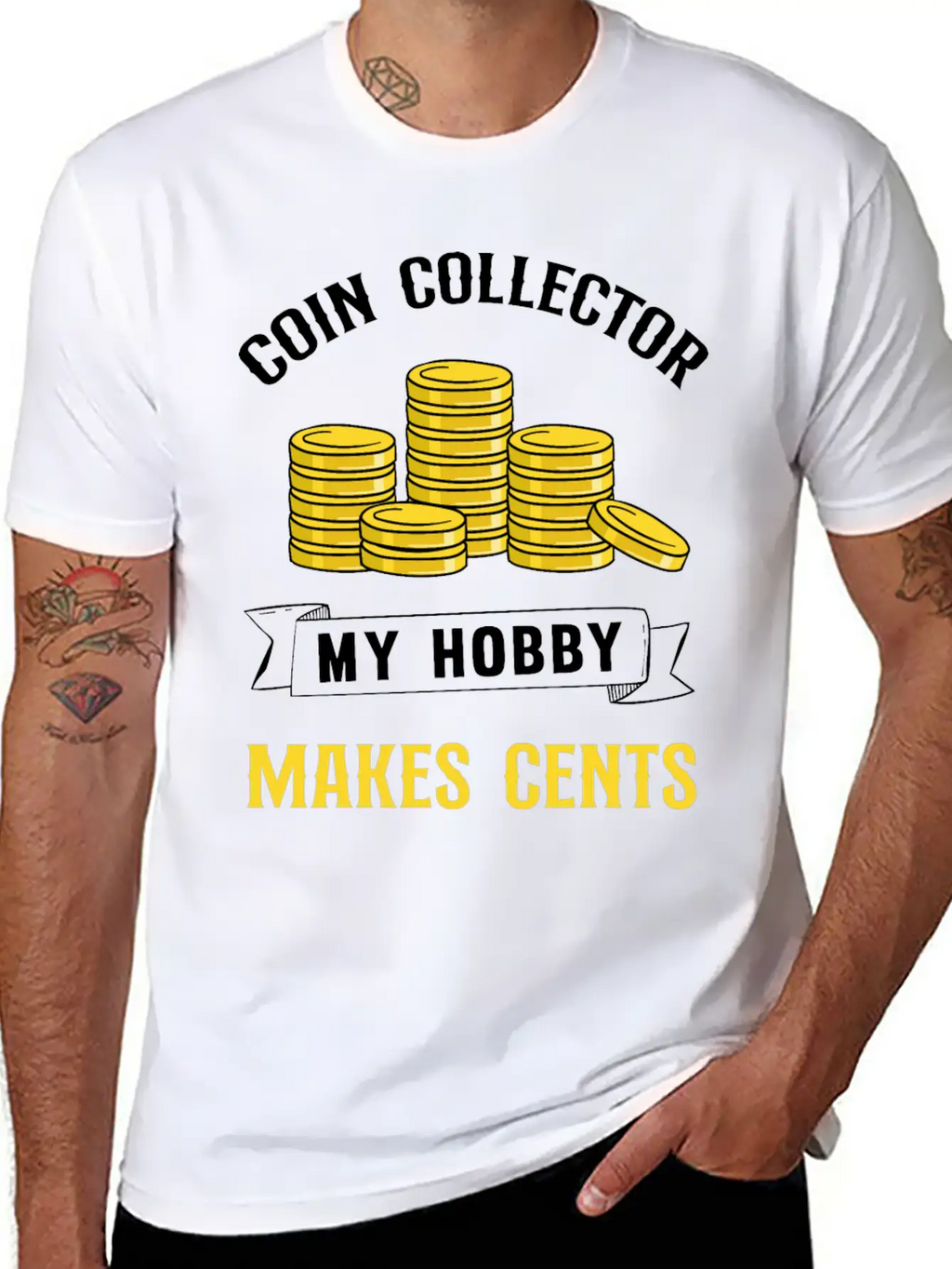 Coin Collecting My Hobby Makes Cents Unisex Casual T-Shirt – Clean Design For Daily Comfort