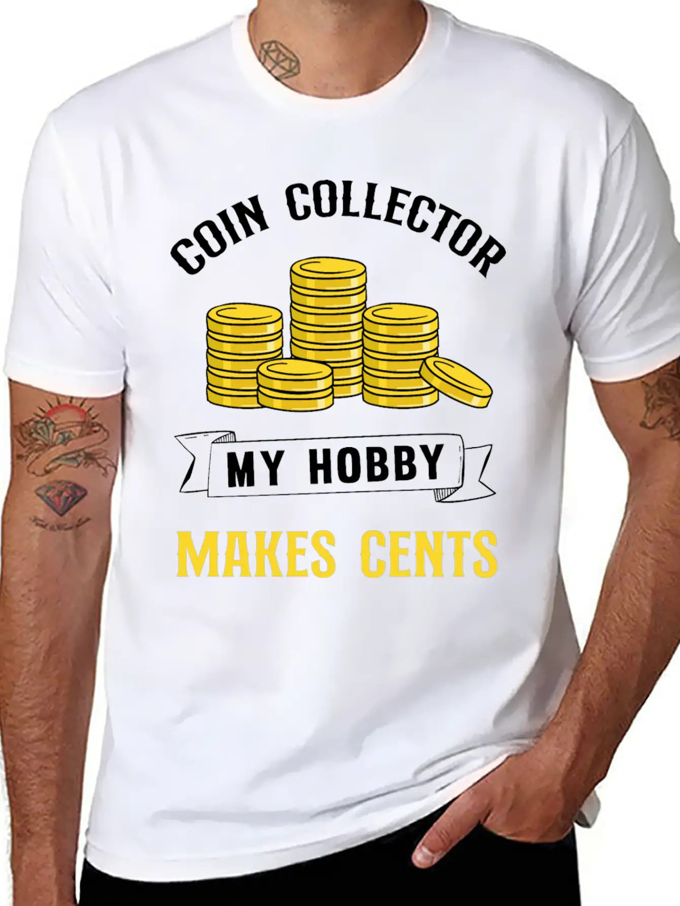 Coin Collecting My Hobby Makes Cents Unisex Casual T-Shirt – Clean Design For Daily Comfort