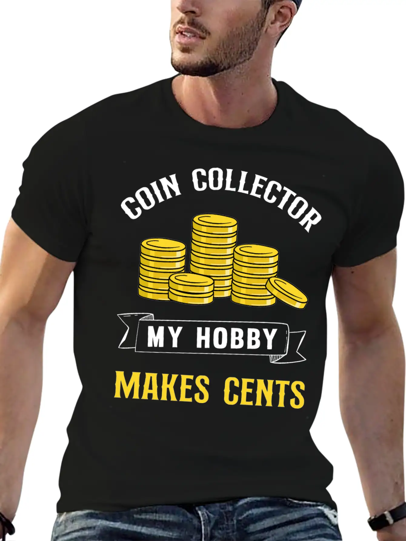 Coin Collecting My Hobby Makes Cents Unisex Casual T-Shirt – Clean Design For Daily Comfort