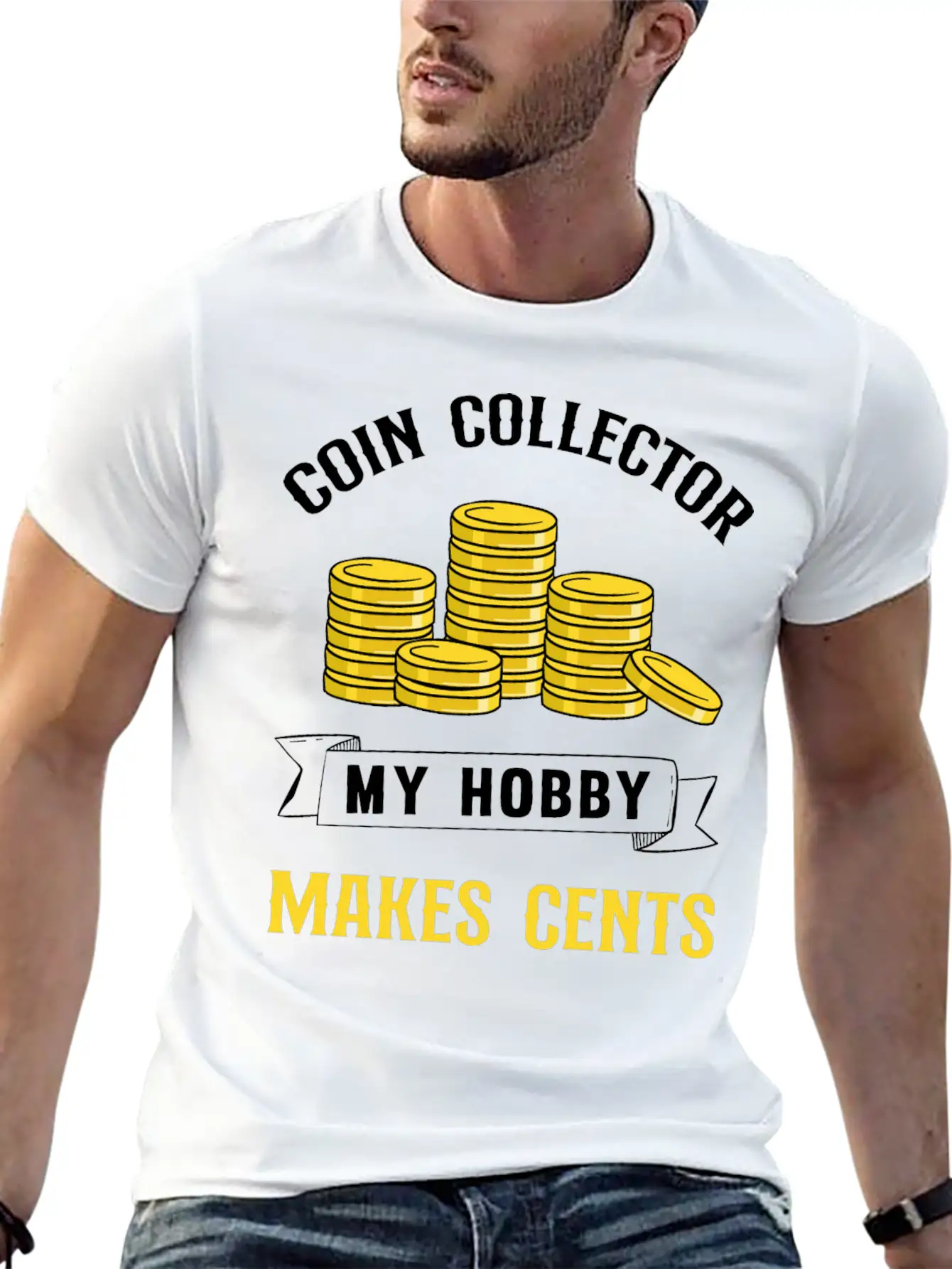 Coin Collecting My Hobby Makes Cents Unisex Casual T-Shirt – Clean Design For Daily Comfort