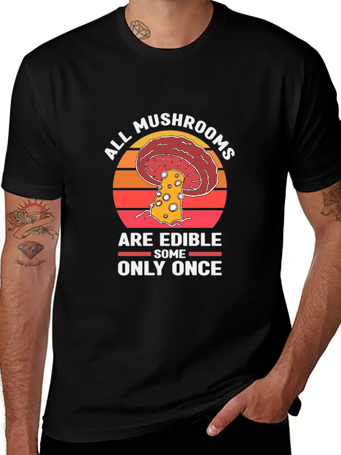 Collecting Mushrooms Stylish Everyday T-Shirt – Unisex Basic Cotton Tee