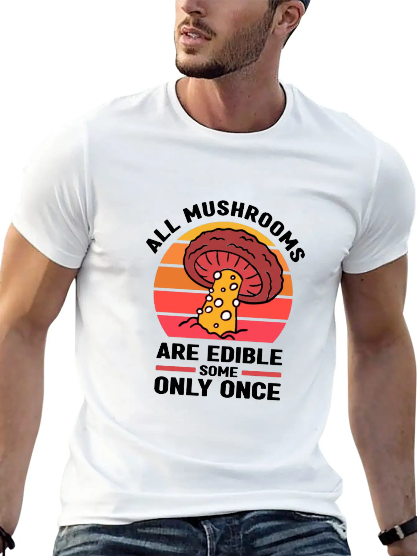 Collecting Mushrooms Stylish Everyday T-Shirt – Unisex Basic Cotton Tee