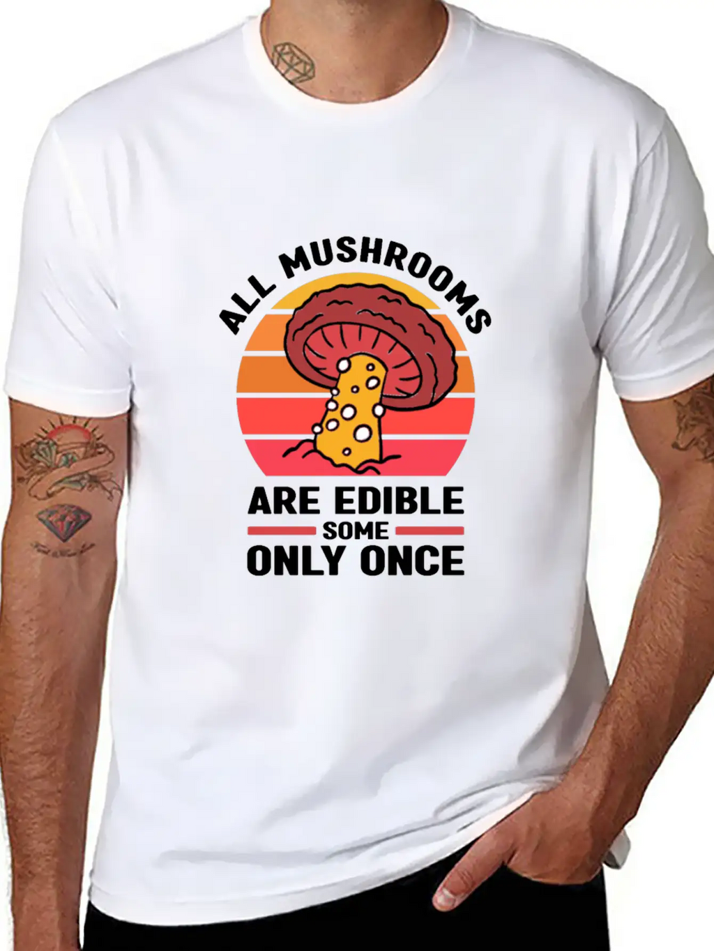 Collecting Mushrooms Stylish Everyday T-Shirt – Unisex Basic Cotton Tee