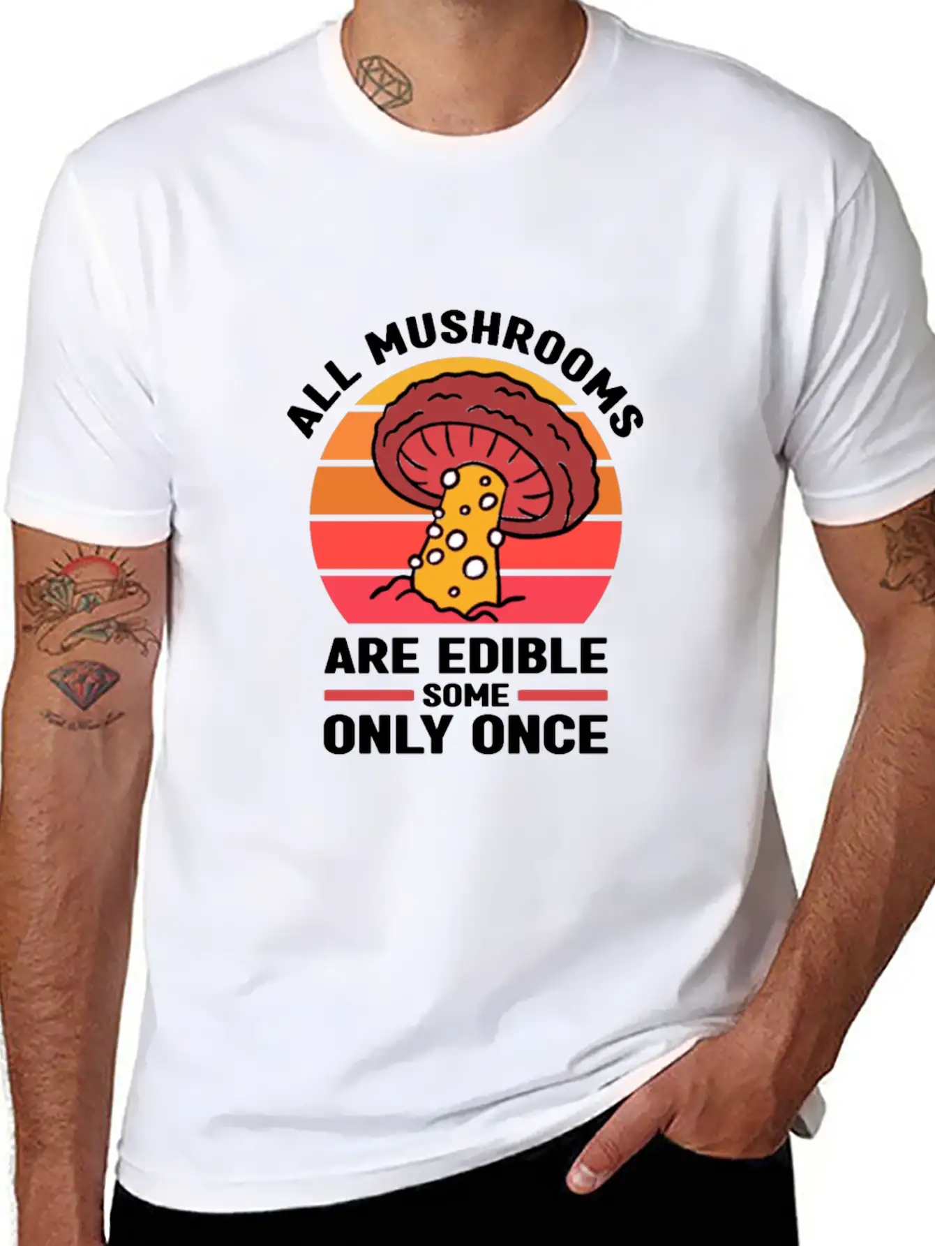 Collecting Mushrooms Stylish Everyday T-Shirt – Unisex Basic Cotton Tee