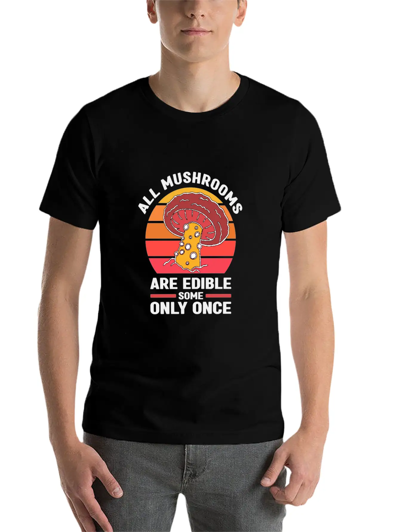 Collecting Mushrooms Stylish Everyday T-Shirt – Unisex Basic Cotton Tee
