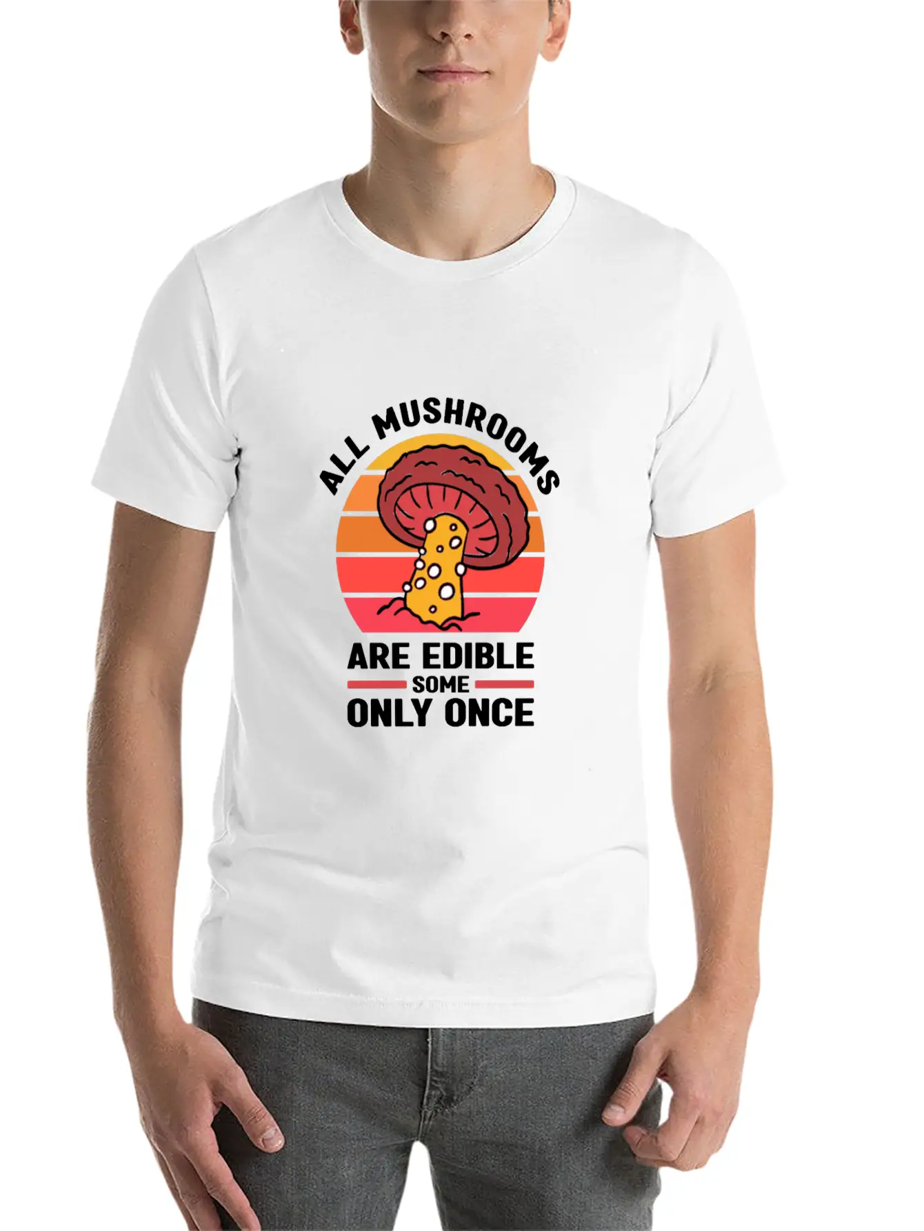 Collecting Mushrooms Stylish Everyday T-Shirt – Unisex Basic Cotton Tee