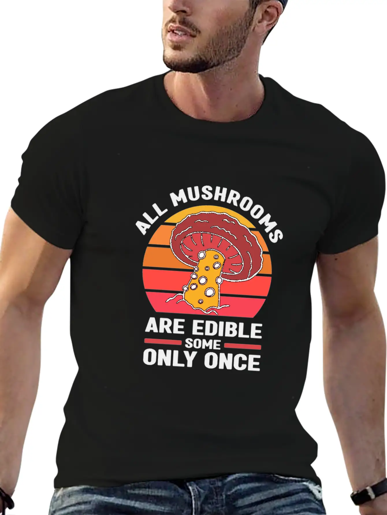 Collecting Mushrooms Stylish Everyday T-Shirt – Unisex Basic Cotton Tee