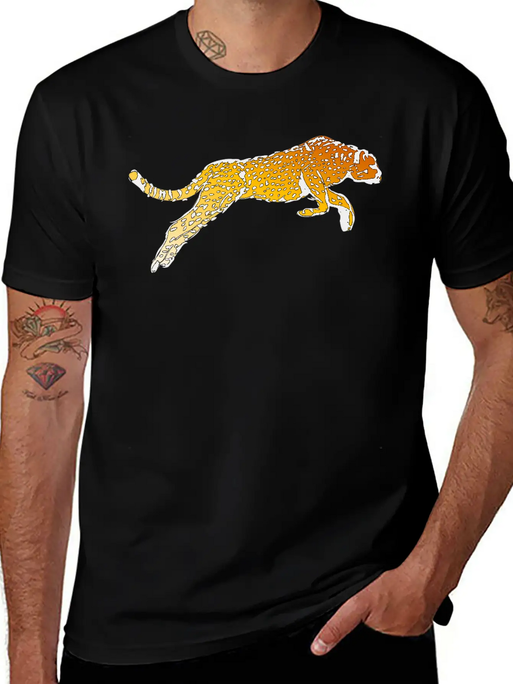 Color Illustration Jaguar 02 Breathable Graphic T-Shirt – Perfect For Casual Days
