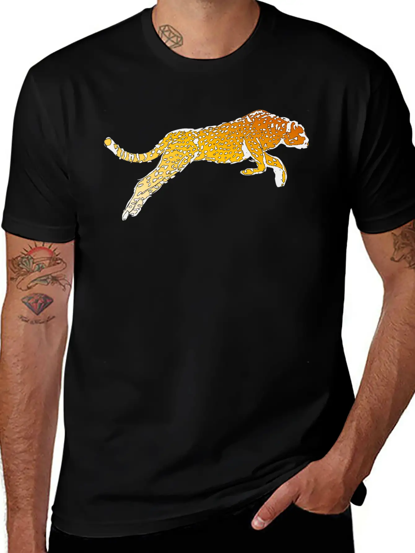 Color Illustration Jaguar 02 Breathable Graphic T-Shirt – Perfect For Casual Days