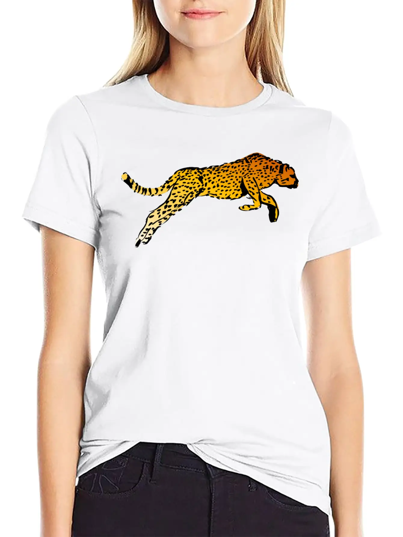 Color Illustration Jaguar 02 Breathable Graphic T-Shirt – Perfect For Casual Days