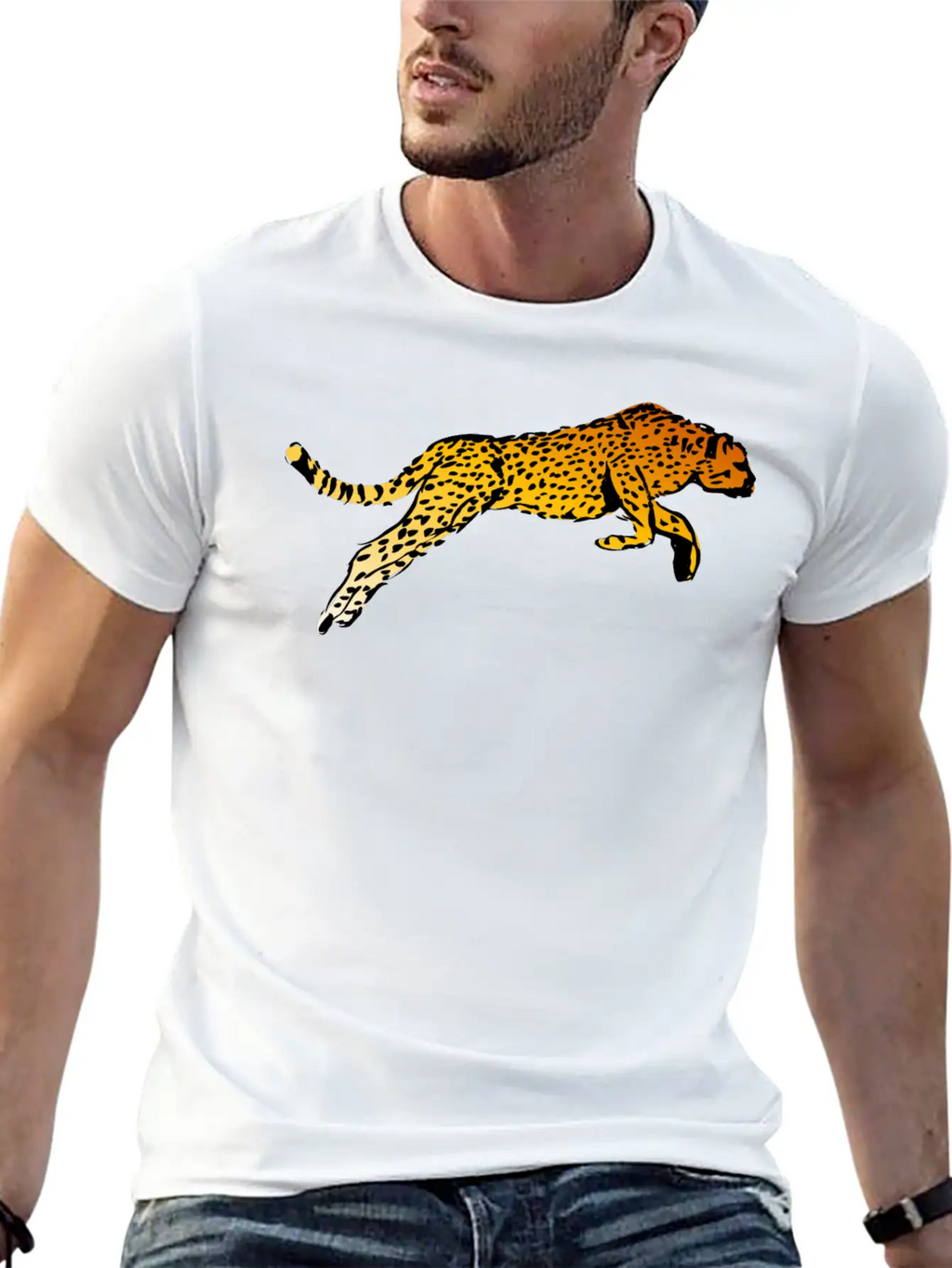 Color Illustration Jaguar 02 Breathable Graphic T-Shirt – Perfect For Casual Days