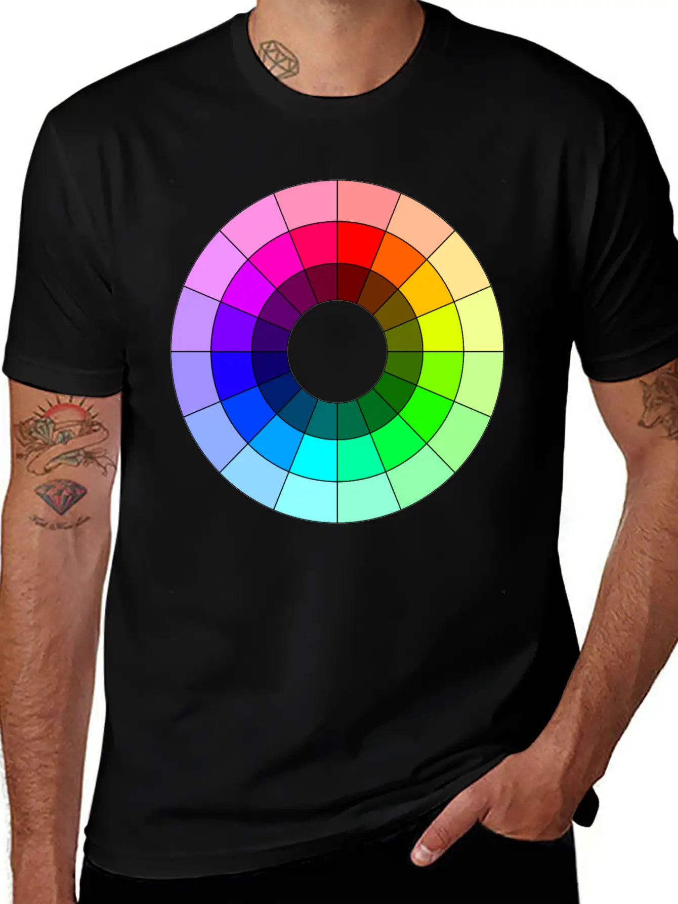 Color Wheel 48 Colors (16xH, 3xL) Essential Unisex Summer Tee – Soft Cotton Casual Fit