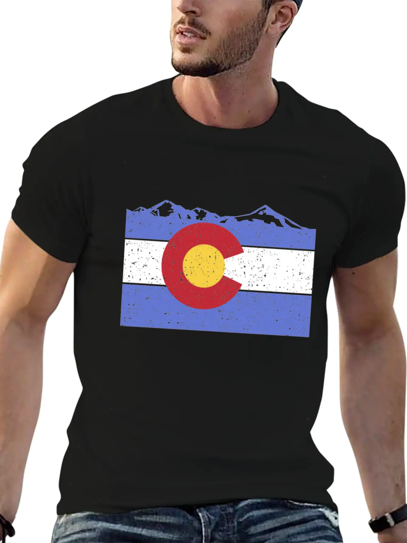 Colorado Flag Moutain' Cool Colorado Flag Day Unisex Casual T-Shirt – Clean Design For Daily Comfort