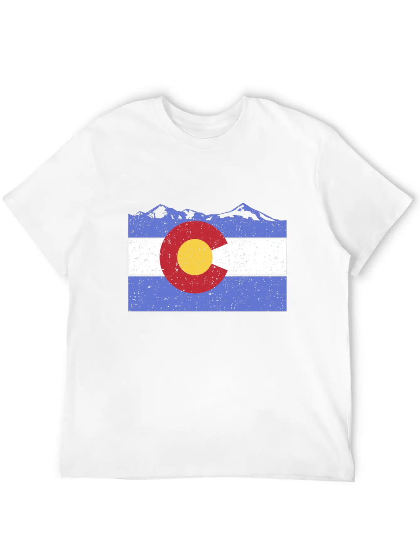 Colorado Flag Moutain' Cool Colorado Flag Day Unisex Casual T-Shirt – Clean Design For Daily Comfort