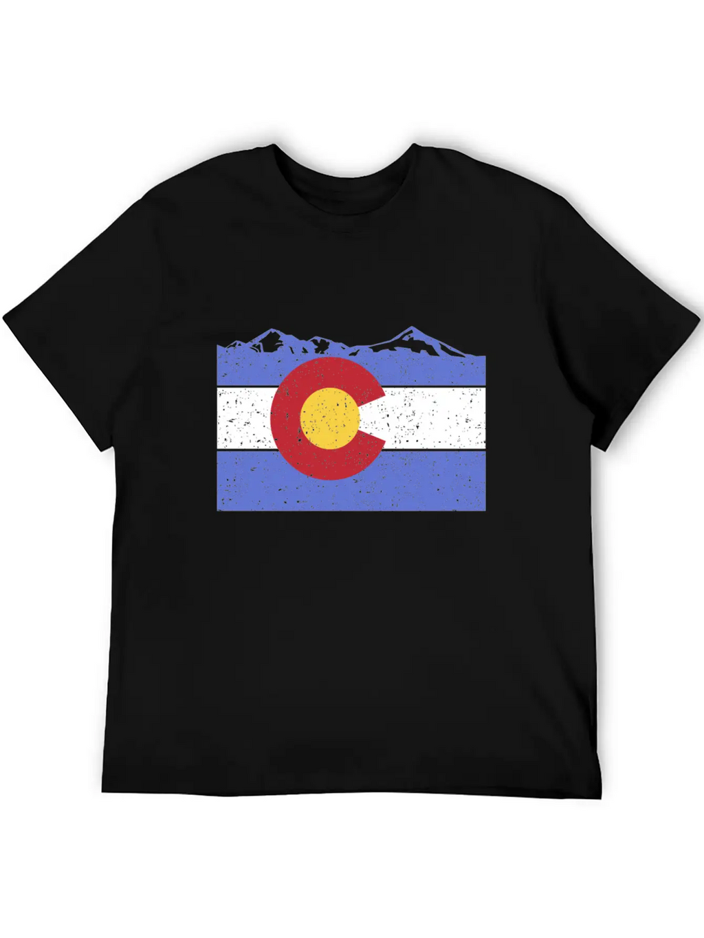 Colorado Flag Moutain' Cool Colorado Flag Day Unisex Casual T-Shirt – Clean Design For Daily Comfort