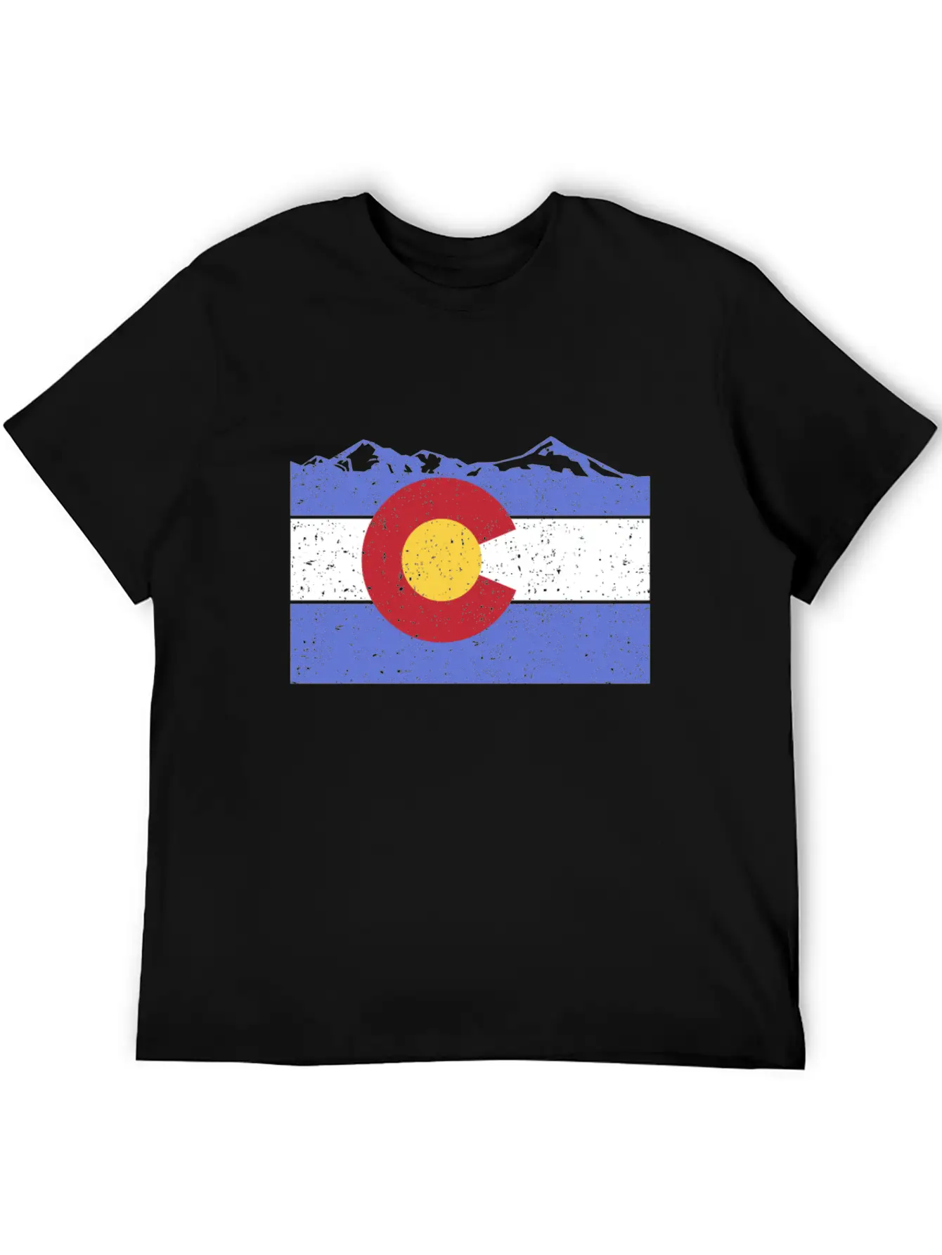 Colorado Flag Moutain' Cool Colorado Flag Day Unisex Casual T-Shirt – Clean Design For Daily Comfort
