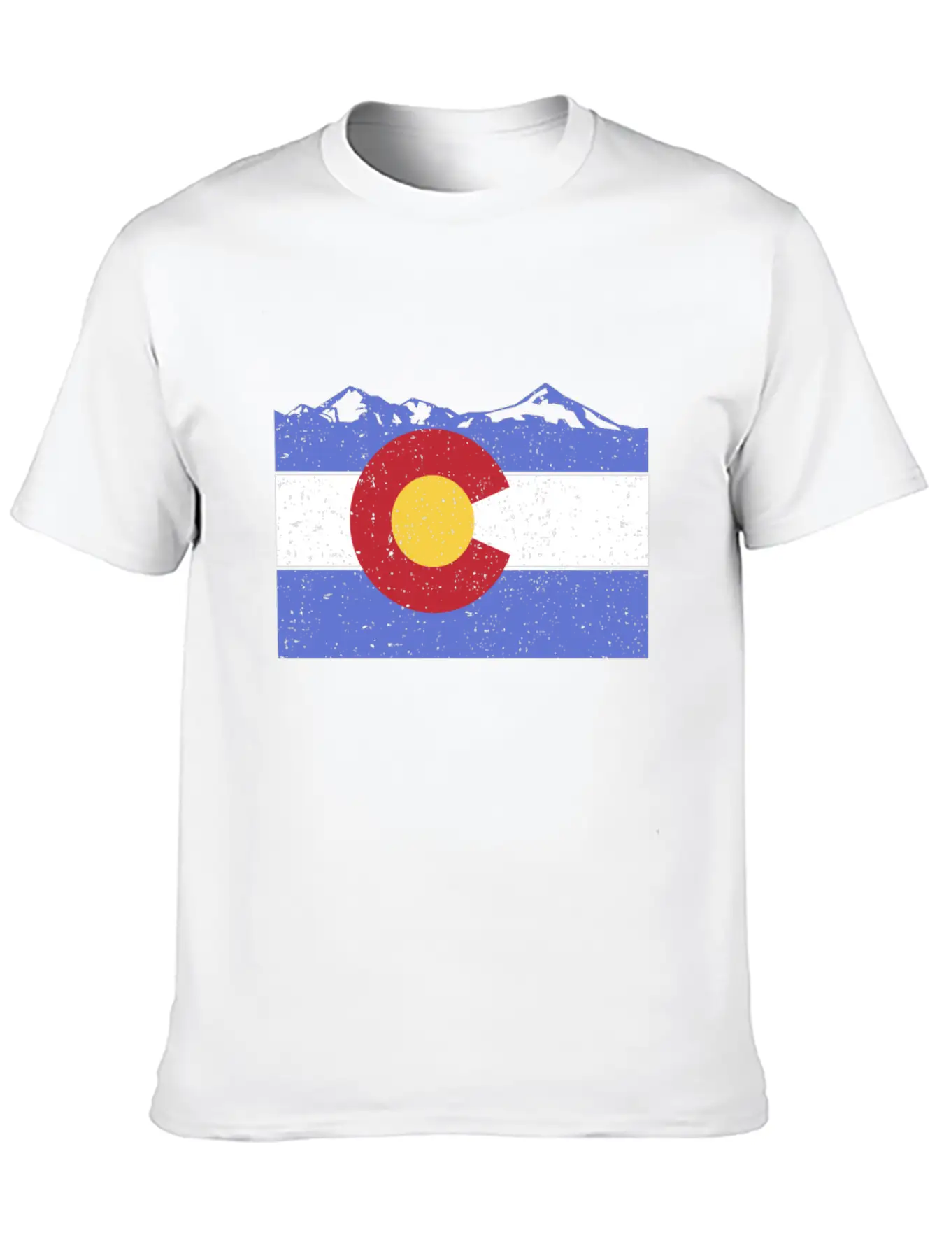 Colorado Flag Moutain' Cool Colorado Flag Day Unisex Casual T-Shirt – Clean Design For Daily Comfort