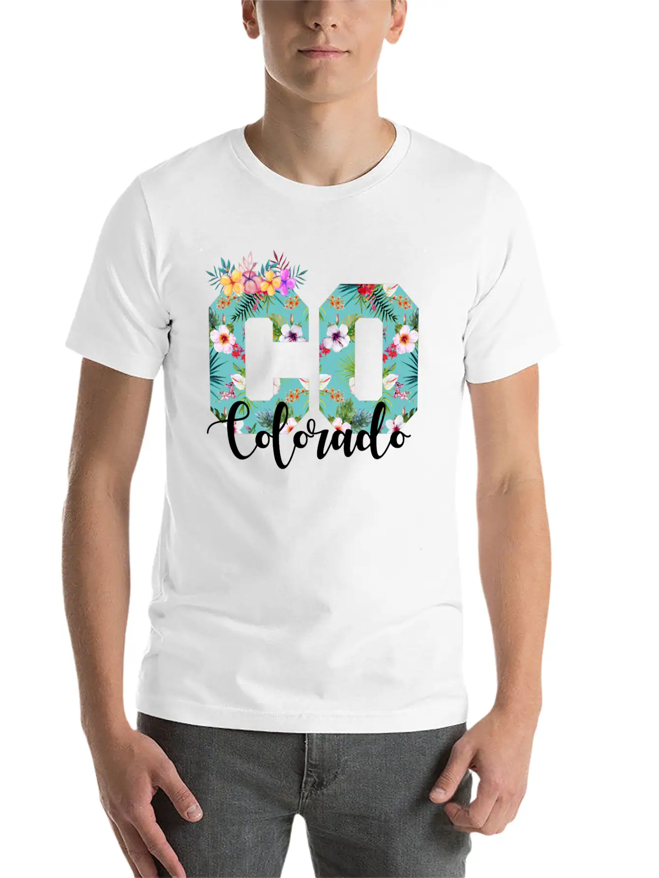 Colorado Floral Breathable Soft Cotton T-Shirt – Timeless Casual Look