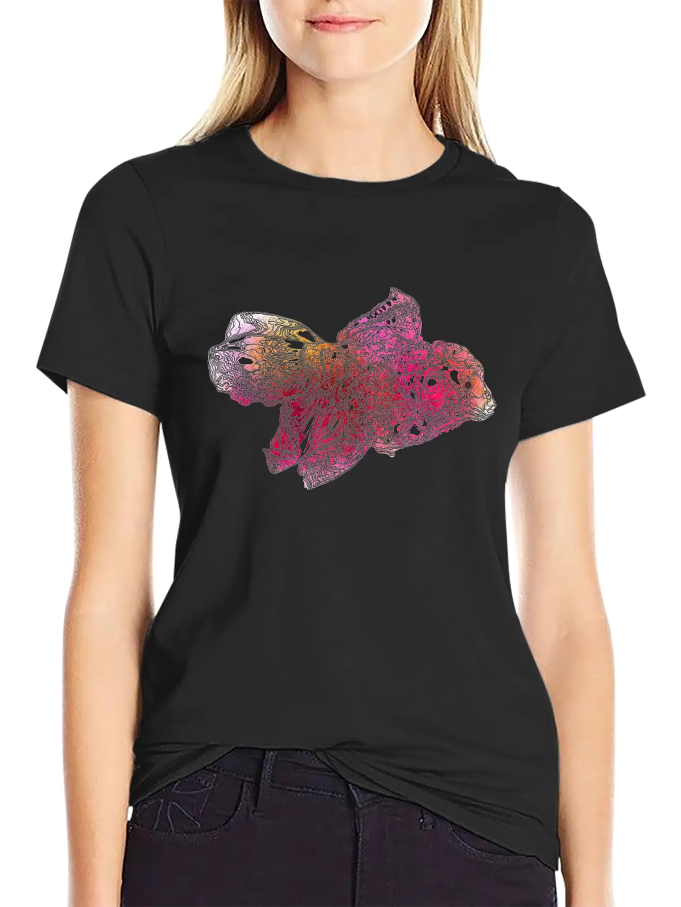 Colored Fish Unisex Casual T-Shirt – Clean Design For Daily Comfort