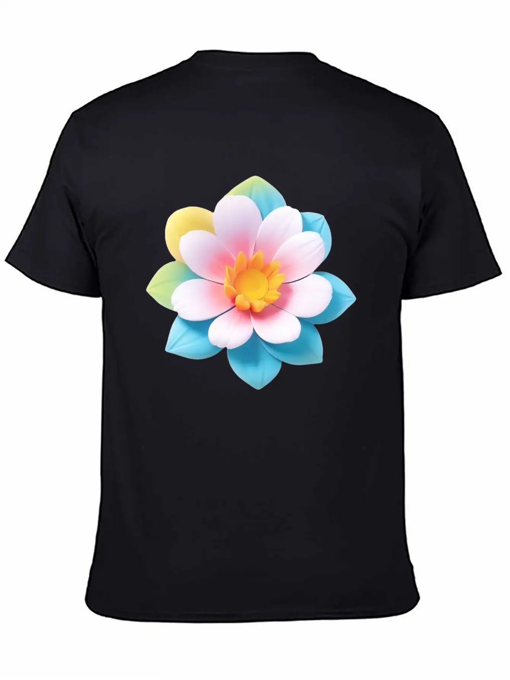 Colorful Cute Flower, 3D Cartoon Style. Modern Fit Casual T-Shirt – Clean And Versatile Design