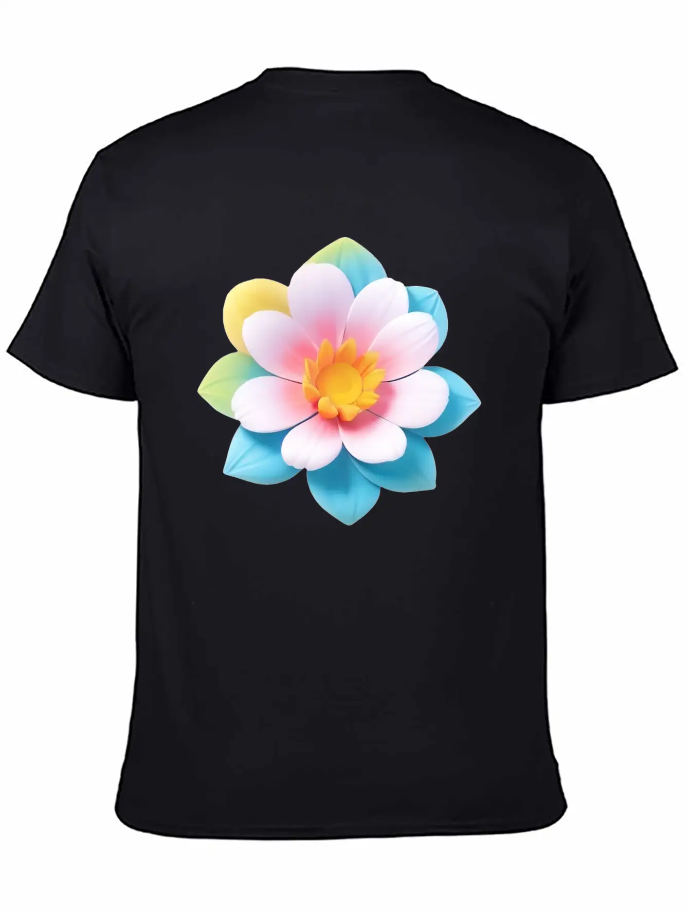 Colorful Cute Flower, 3D Cartoon Style. Modern Fit Casual T-Shirt – Clean And Versatile Design