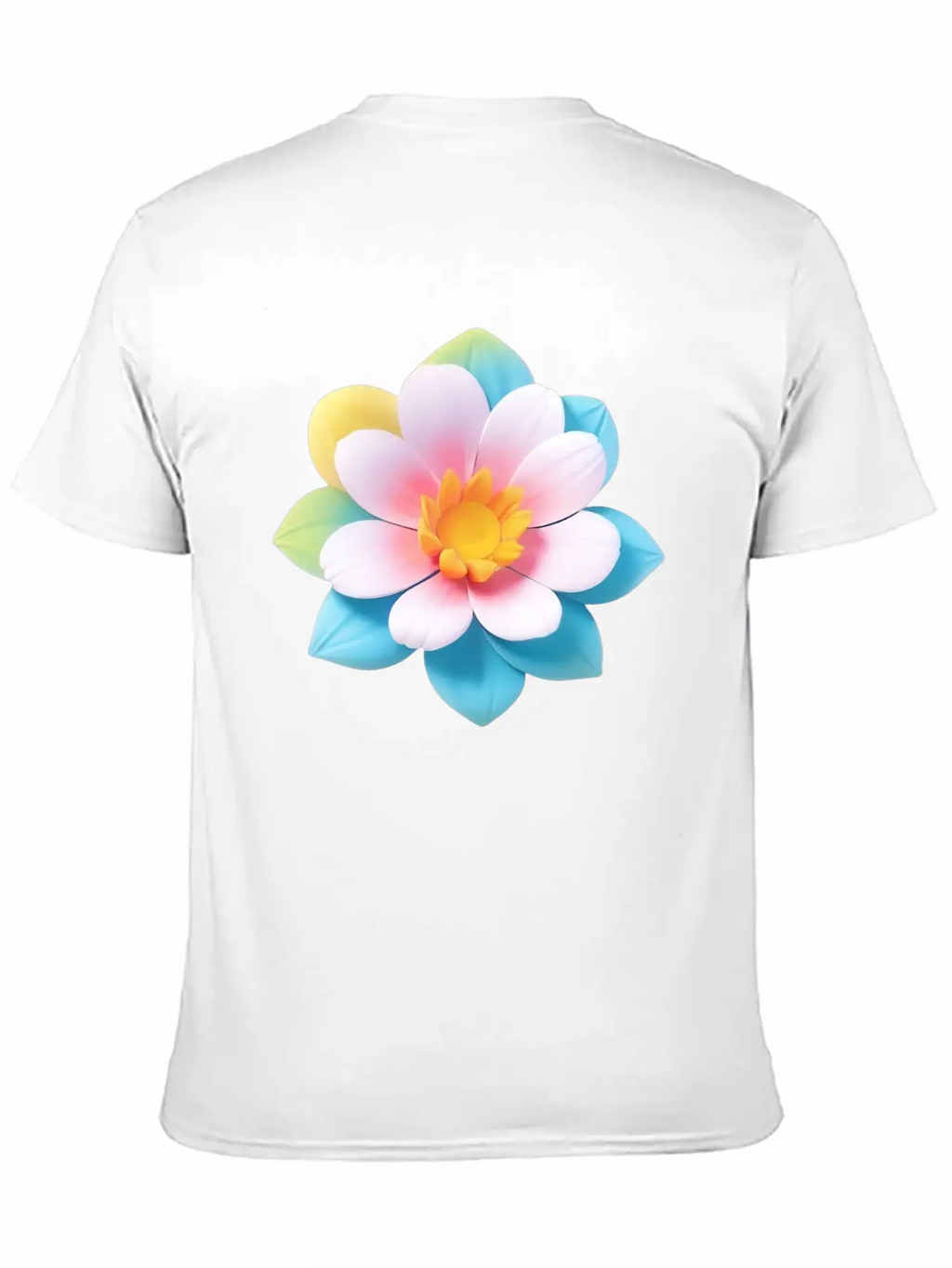 Colorful Cute Flower, 3D Cartoon Style. Modern Fit Casual T-Shirt – Clean And Versatile Design