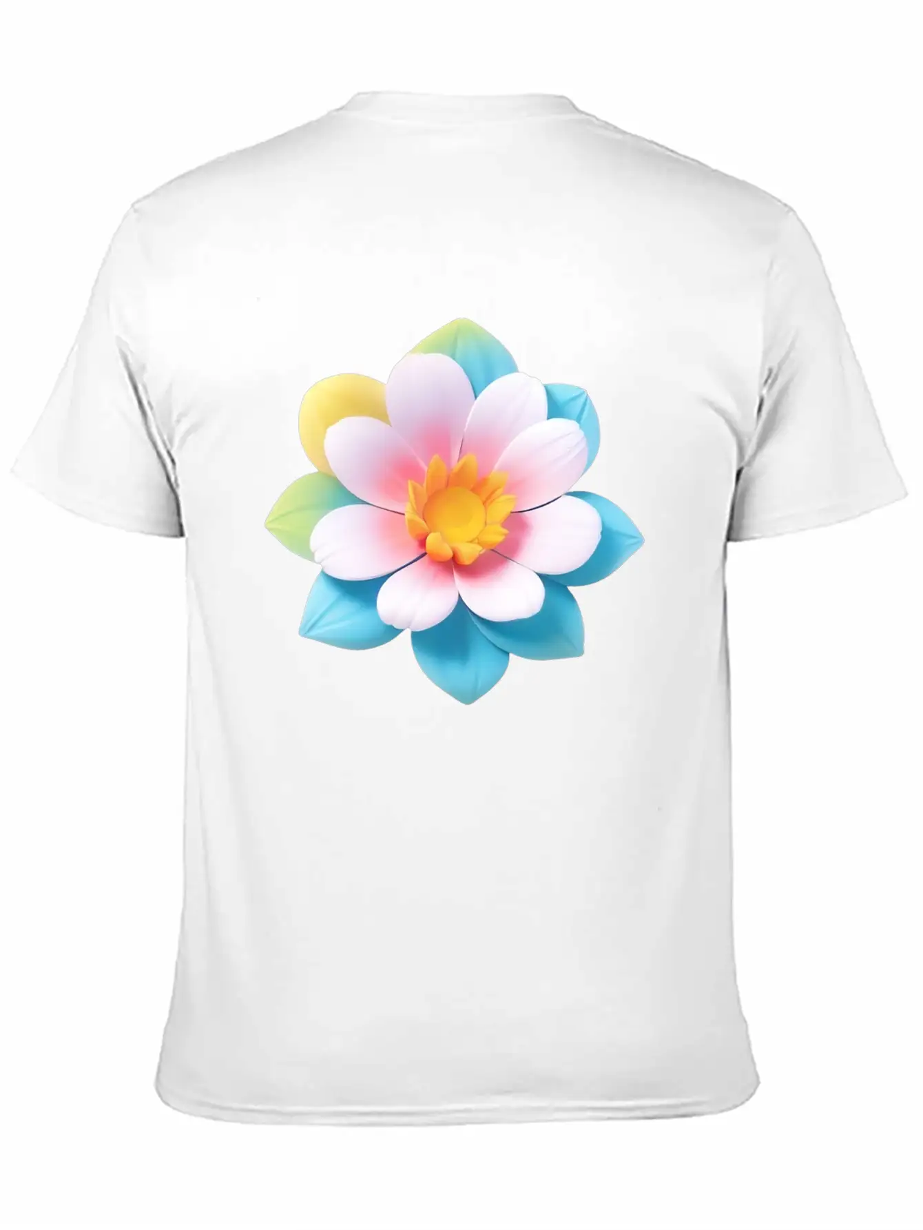 Colorful Cute Flower, 3D Cartoon Style. Modern Fit Casual T-Shirt – Clean And Versatile Design