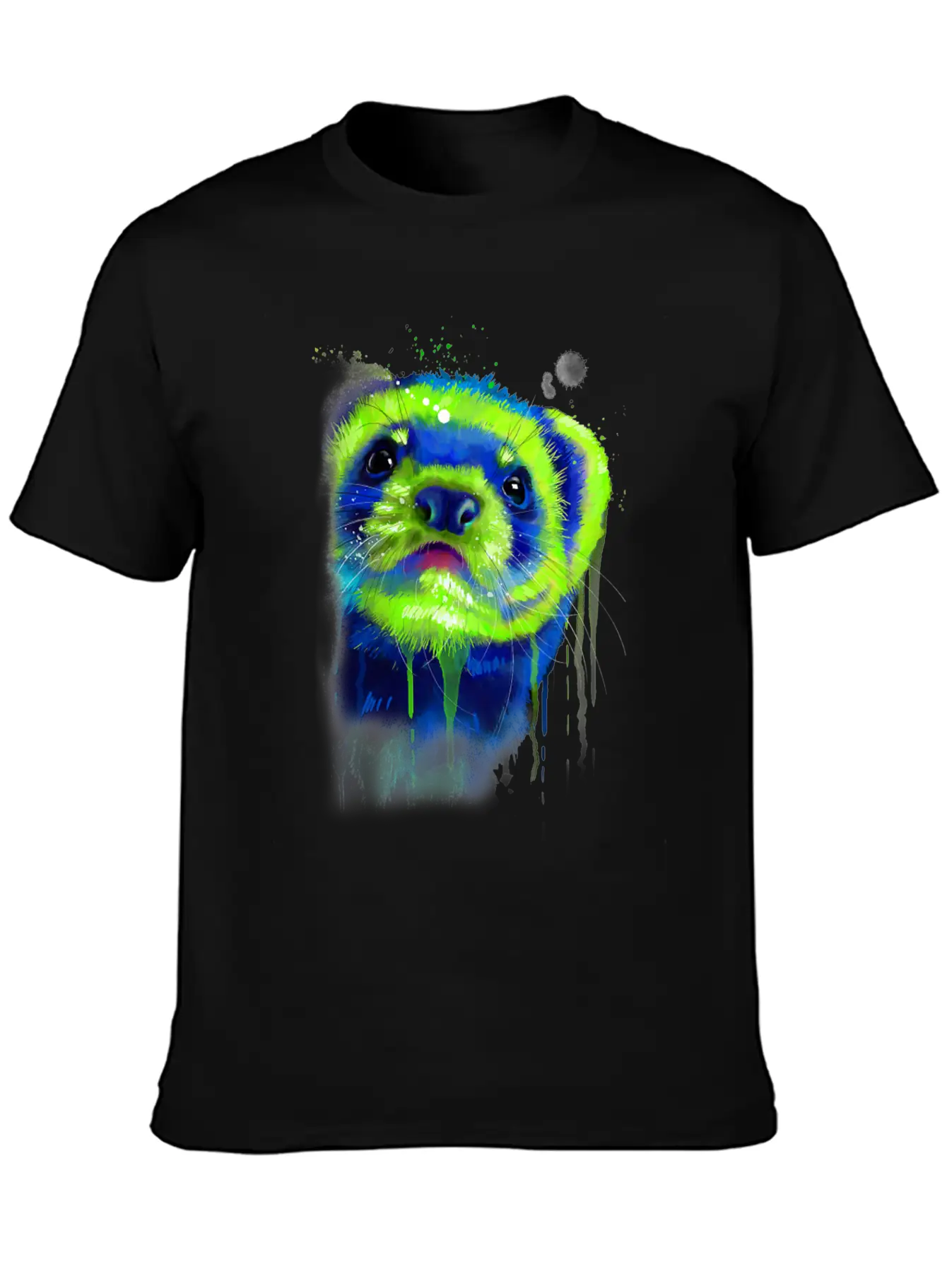 Colorful Ferret Face Watercolor Art Gift Classic Cotton Tee – Unisex Comfort For Any Season