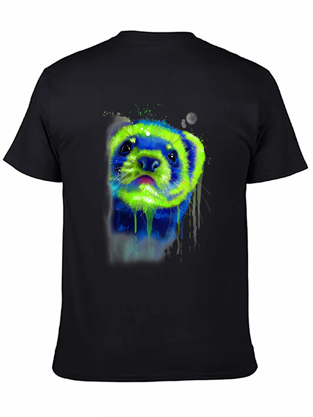 Colorful Ferret Face Watercolor Art Gift Classic Cotton Tee – Unisex Comfort For Any Season
