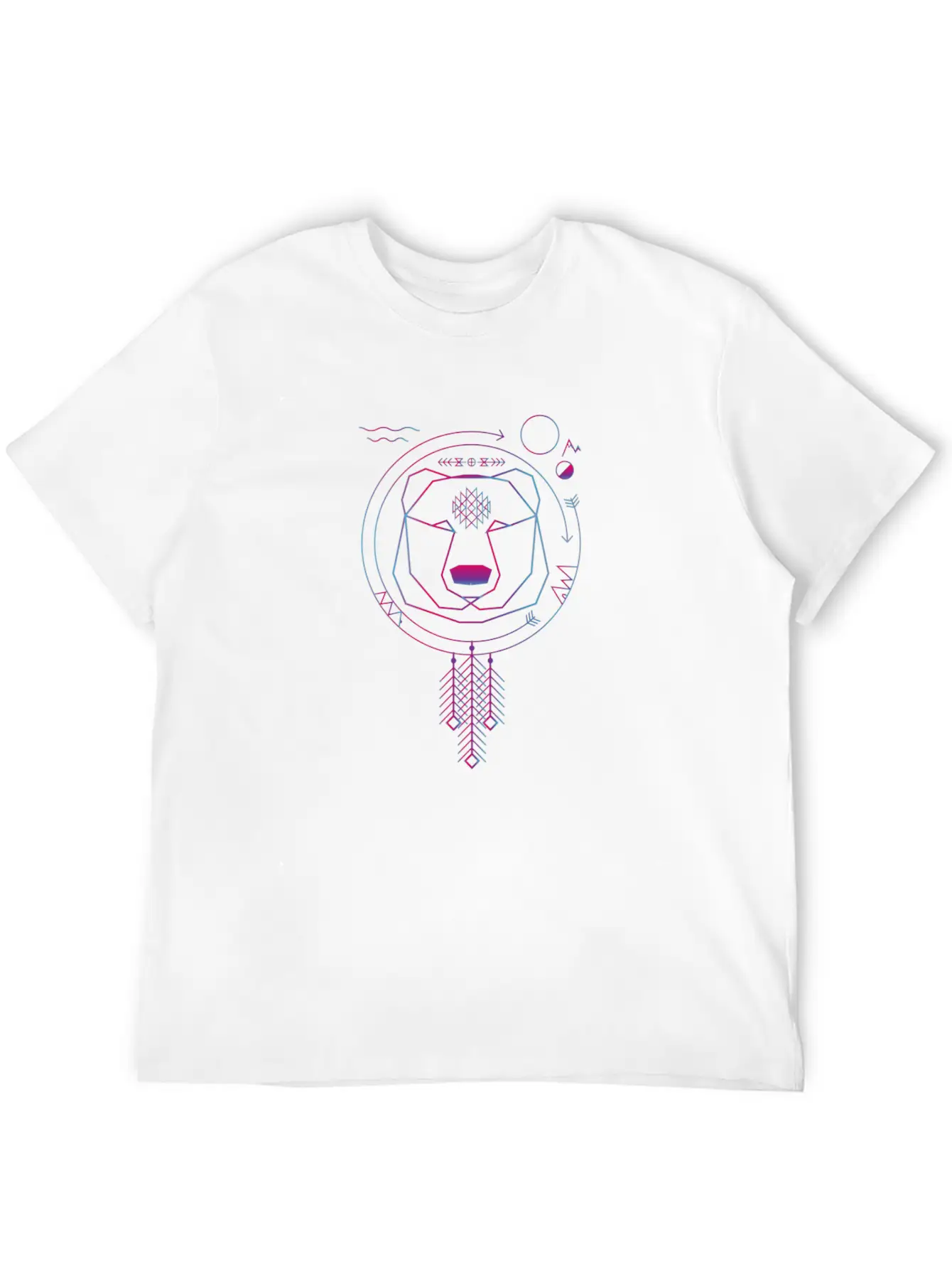 Colorful Geometric Bear Stylish Everyday T-Shirt – Unisex Basic Cotton Tee