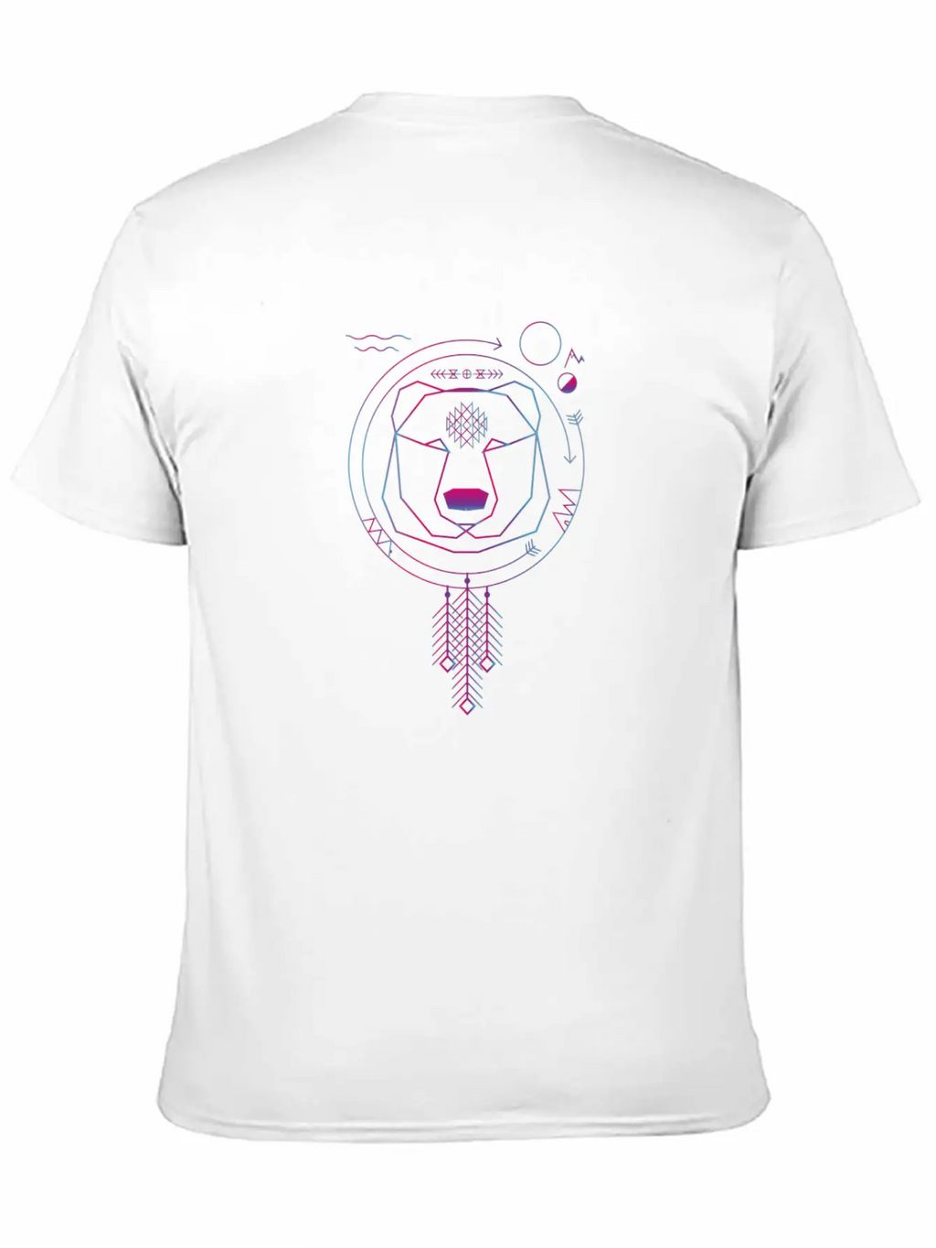 Colorful Geometric Bear Stylish Everyday T-Shirt – Unisex Basic Cotton Tee