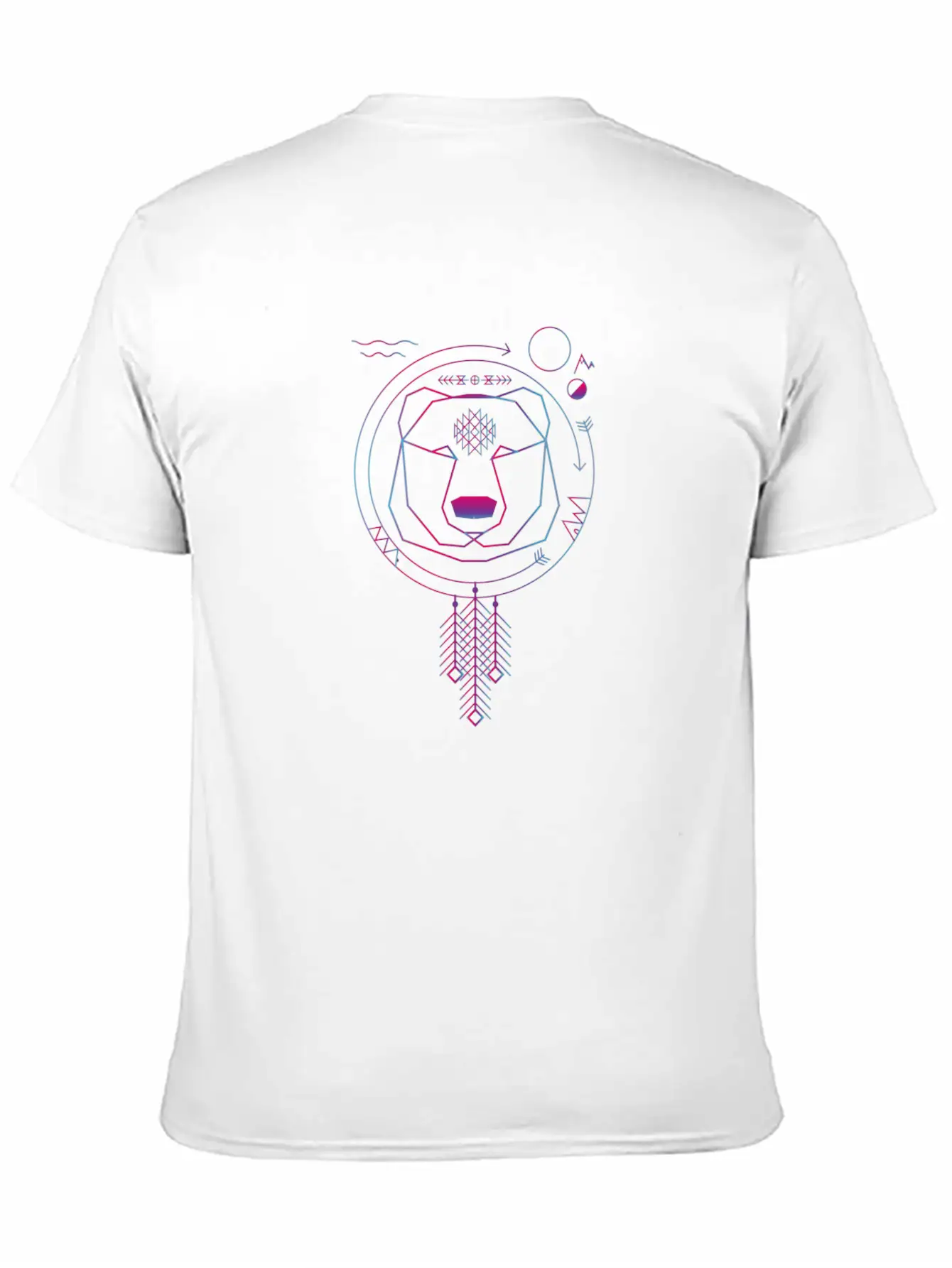 Colorful Geometric Bear Stylish Everyday T-Shirt – Unisex Basic Cotton Tee