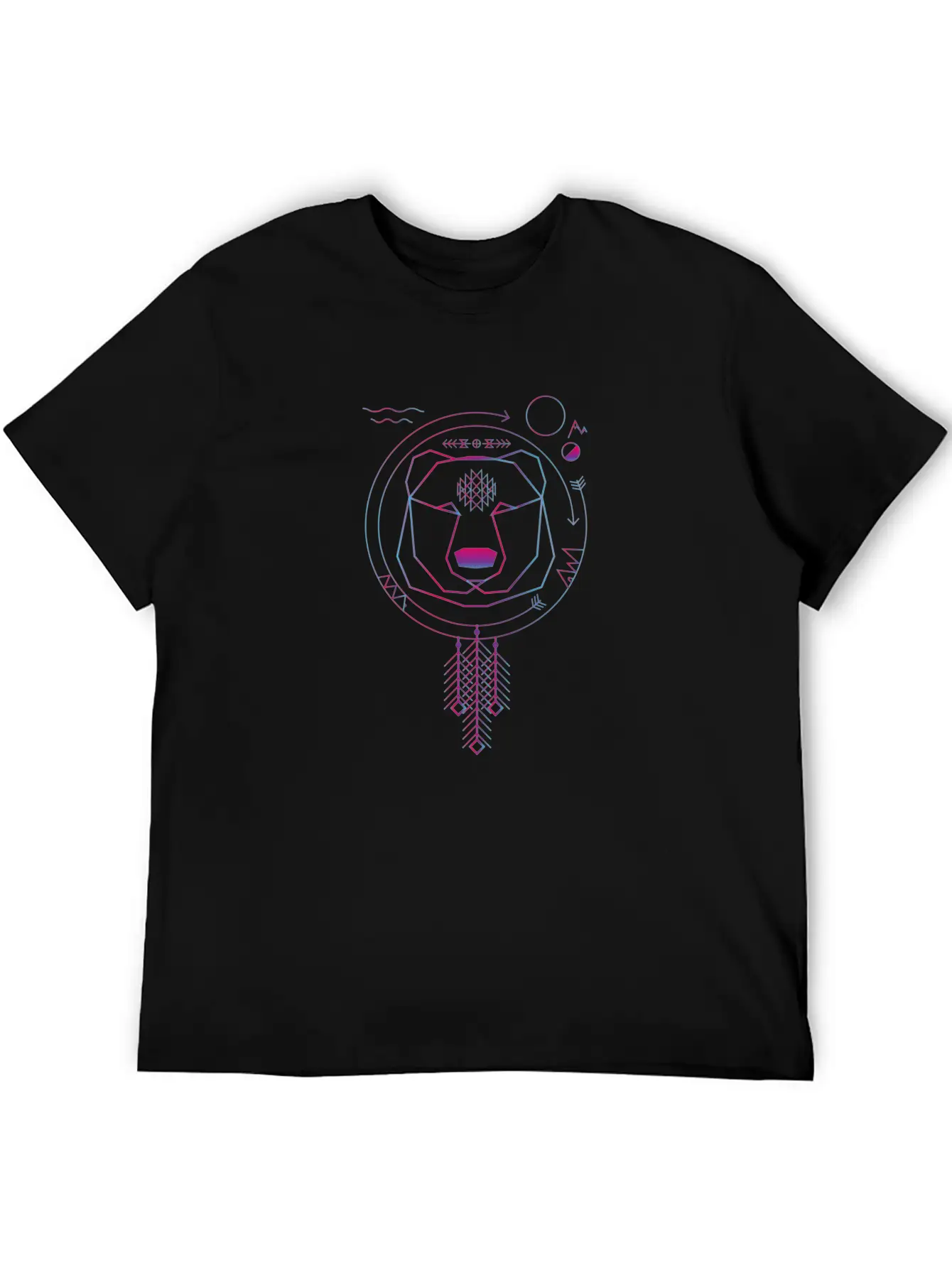 Colorful Geometric Bear Stylish Everyday T-Shirt – Unisex Basic Cotton Tee