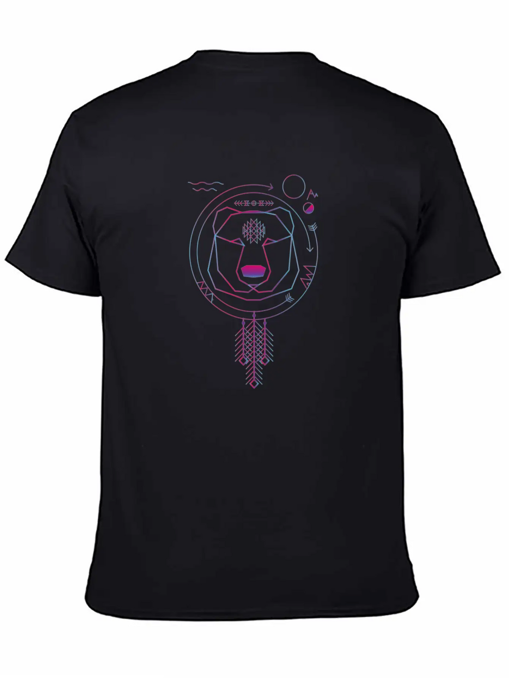 Colorful Geometric Bear Stylish Everyday T-Shirt – Unisex Basic Cotton Tee