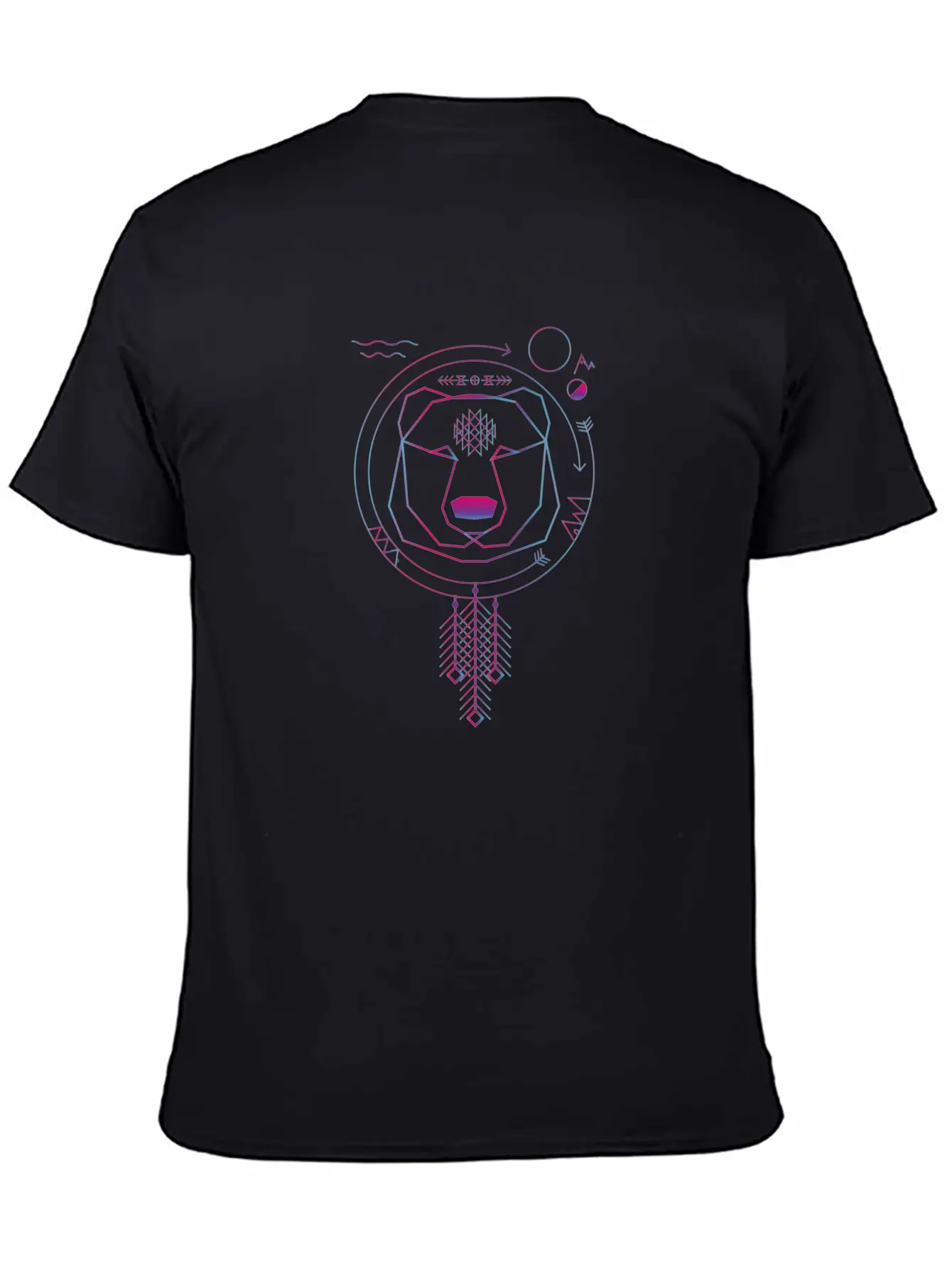 Colorful Geometric Bear Stylish Everyday T-Shirt – Unisex Basic Cotton Tee