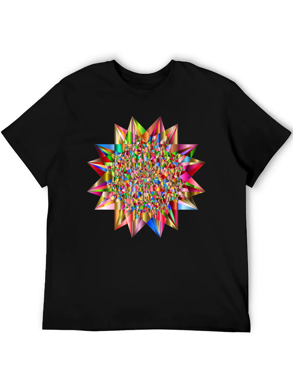 Colorful Geometric Star 6 Stylish Everyday T-Shirt – Unisex Basic Cotton Tee