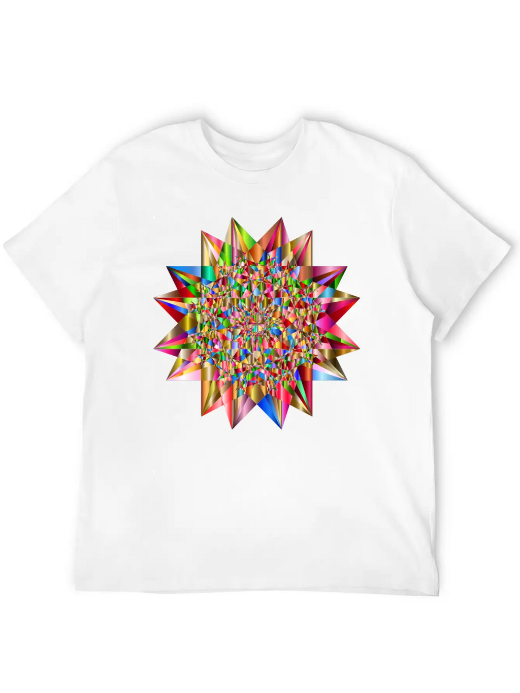 Colorful Geometric Star 6 Stylish Everyday T-Shirt – Unisex Basic Cotton Tee