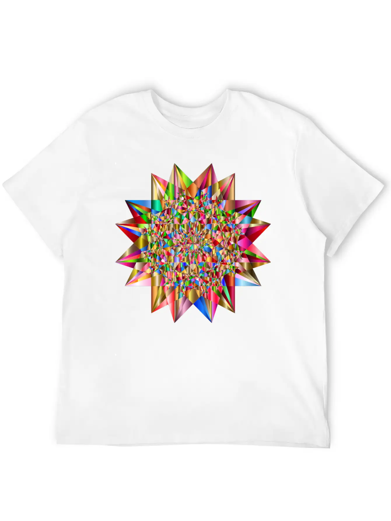 Colorful Geometric Star 6 Stylish Everyday T-Shirt – Unisex Basic Cotton Tee