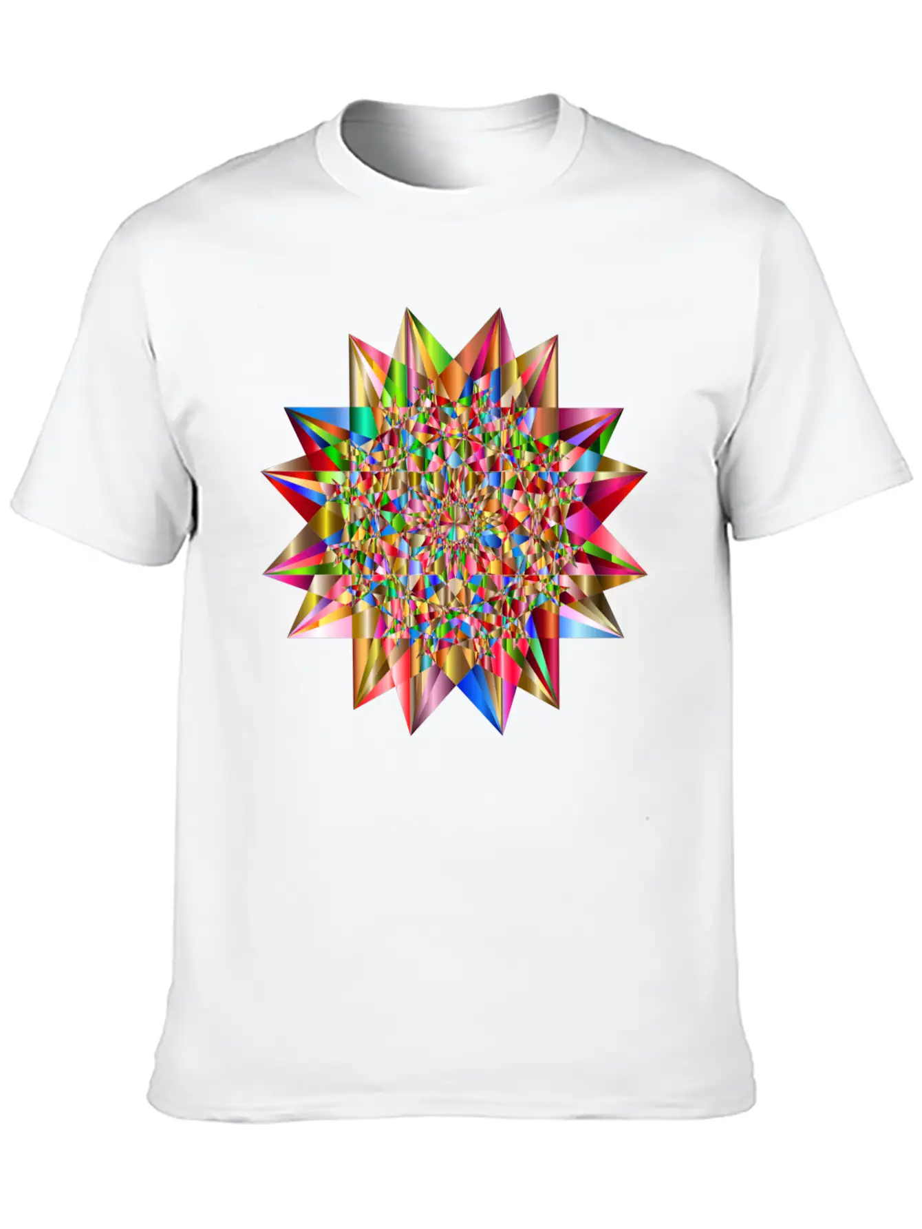 Colorful Geometric Star 6 Stylish Everyday T-Shirt – Unisex Basic Cotton Tee
