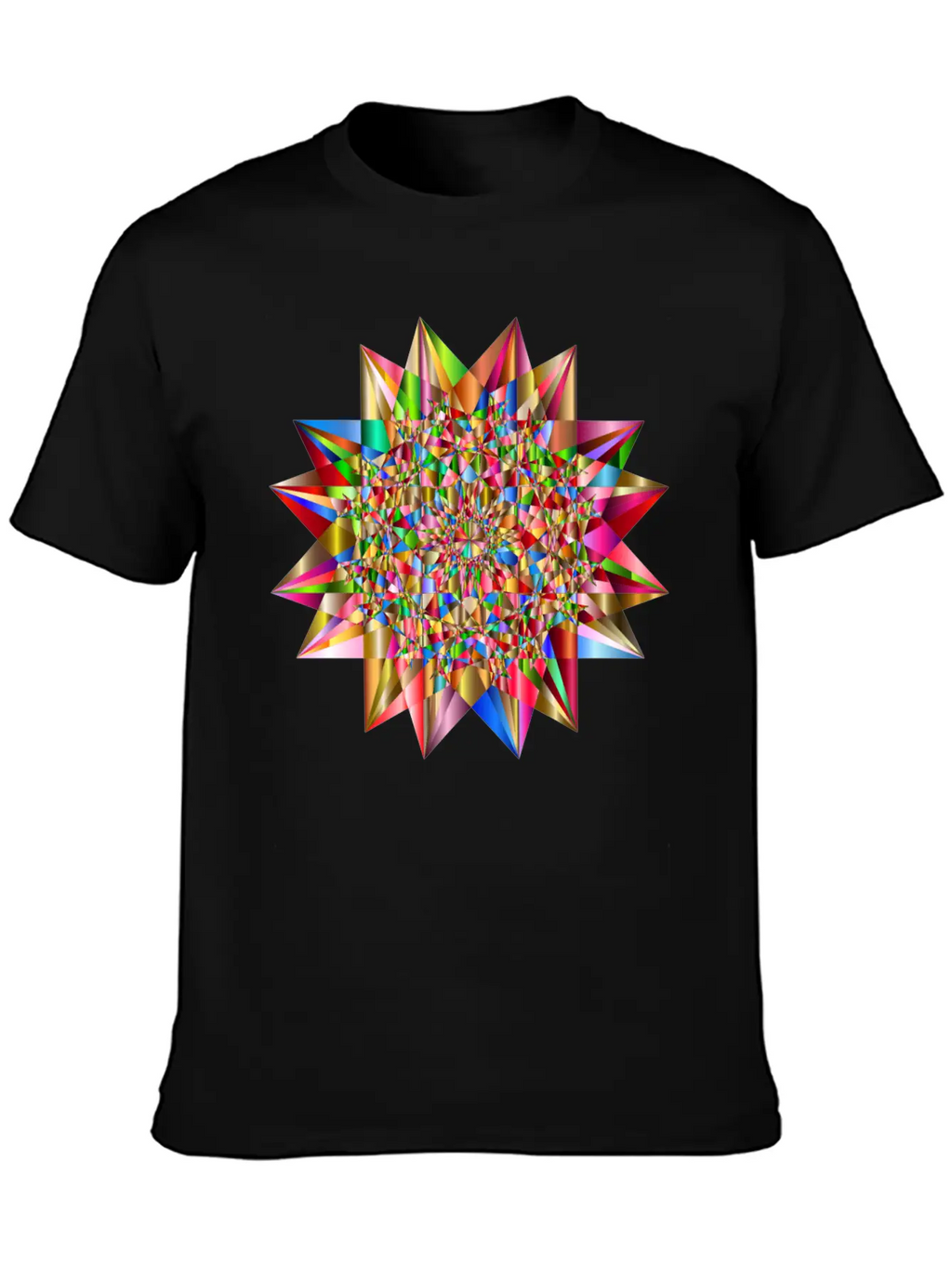 Colorful Geometric Star 6 Stylish Everyday T-Shirt – Unisex Basic Cotton Tee