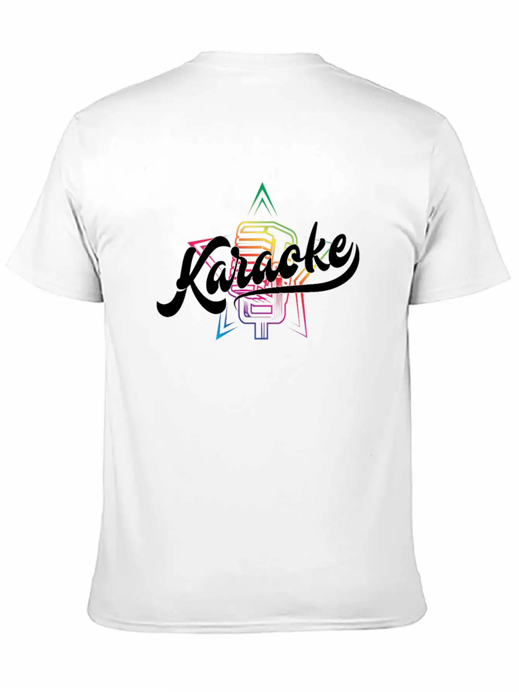 Colorful Karaoke Microphone Design Modern Fit Casual T-Shirt – Clean And Versatile Design