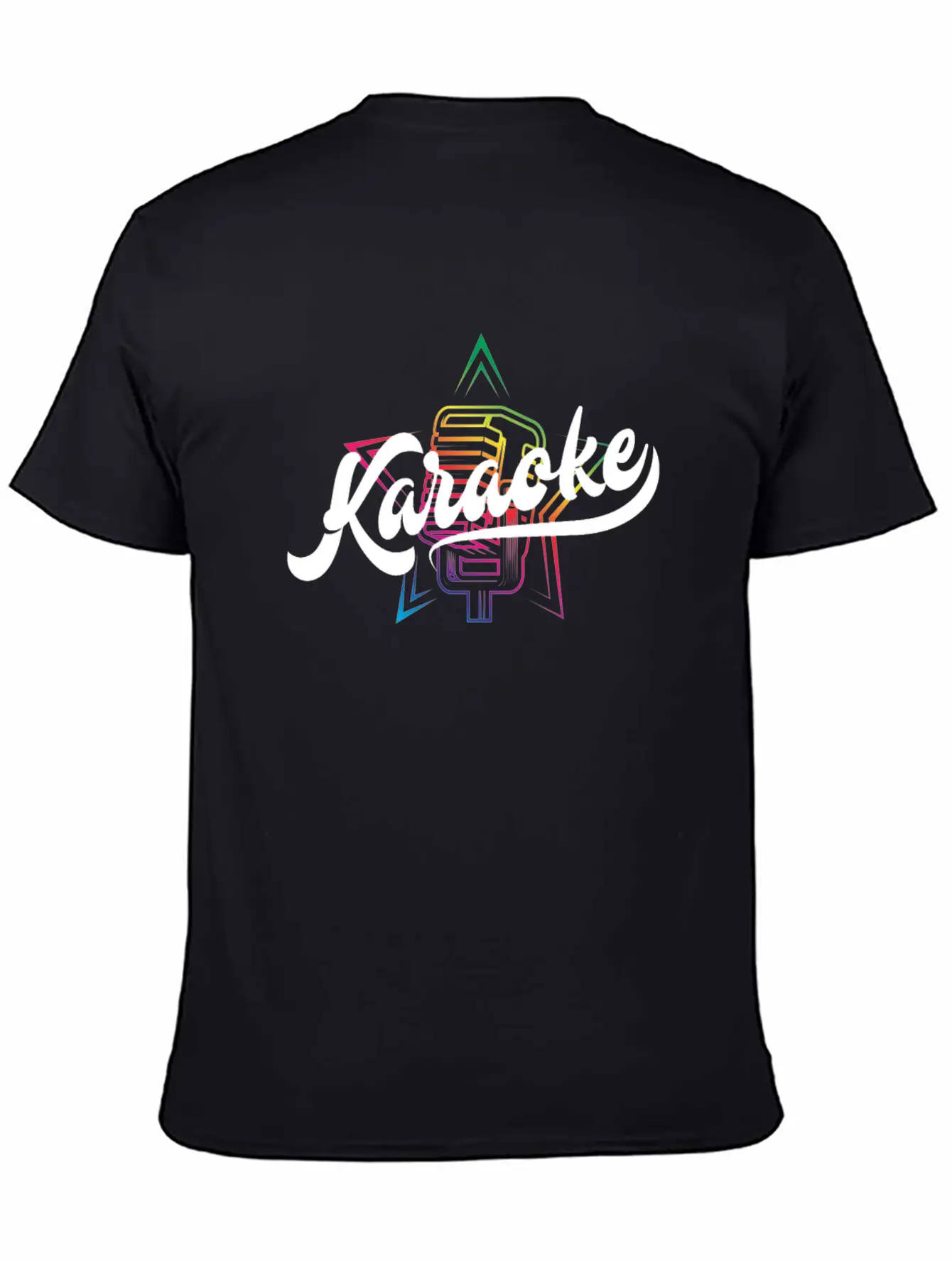 Colorful Karaoke Microphone Design Modern Fit Casual T-Shirt – Clean And Versatile Design