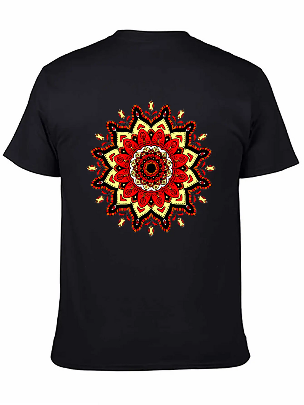 Colorful Mandala Pattern Modern 4 Stylish Everyday T-Shirt – Unisex Basic Cotton Tee