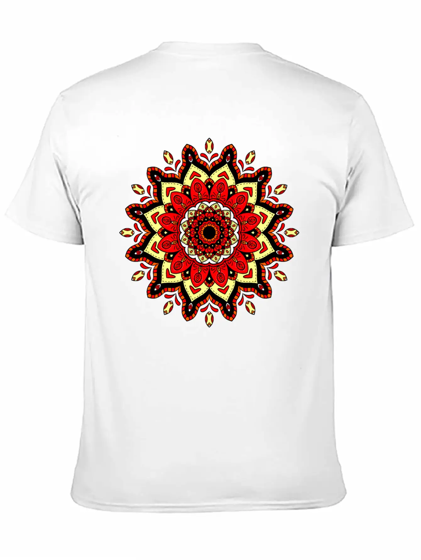 Colorful Mandala Pattern Modern 4 Stylish Everyday T-Shirt – Unisex Basic Cotton Tee