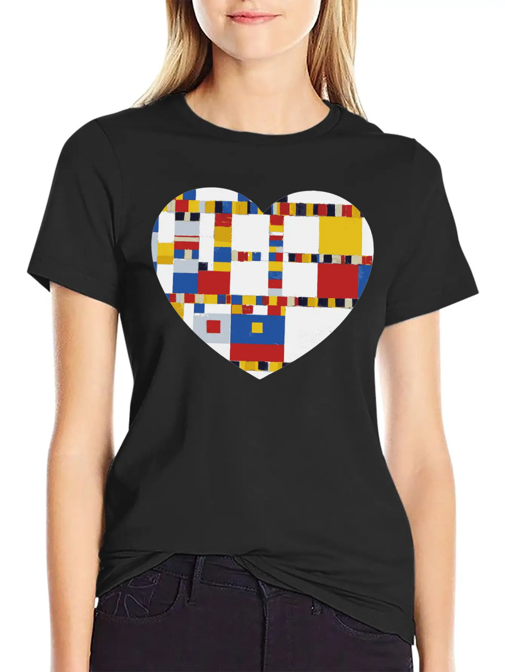 Colorful Mosaic Heart Art A Symphony Of Love Essential Cotton Tee For Daily Outfits – Unisex Style