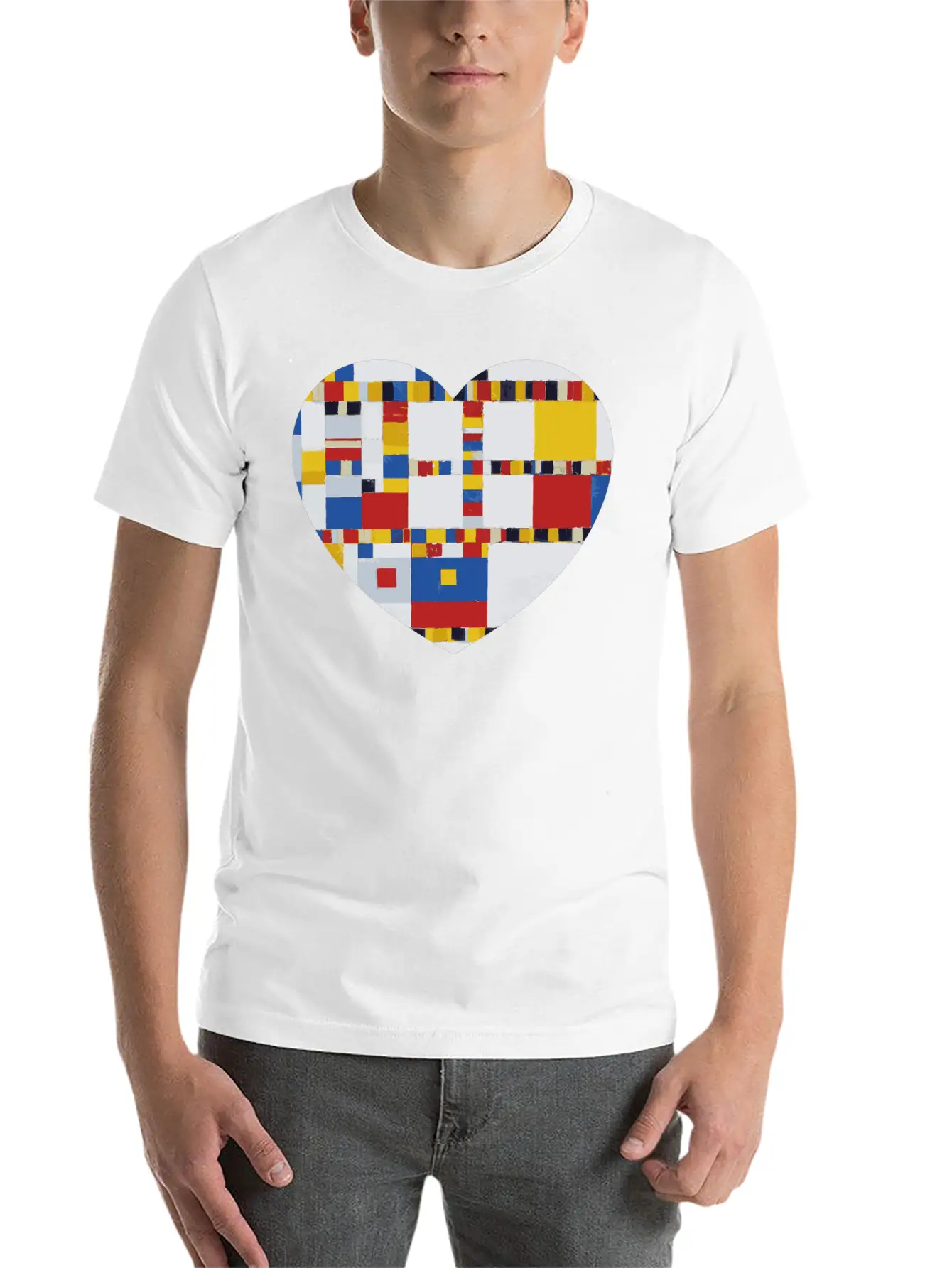 Colorful Mosaic Heart Art A Symphony Of Love Essential Cotton Tee For Daily Outfits – Unisex Style