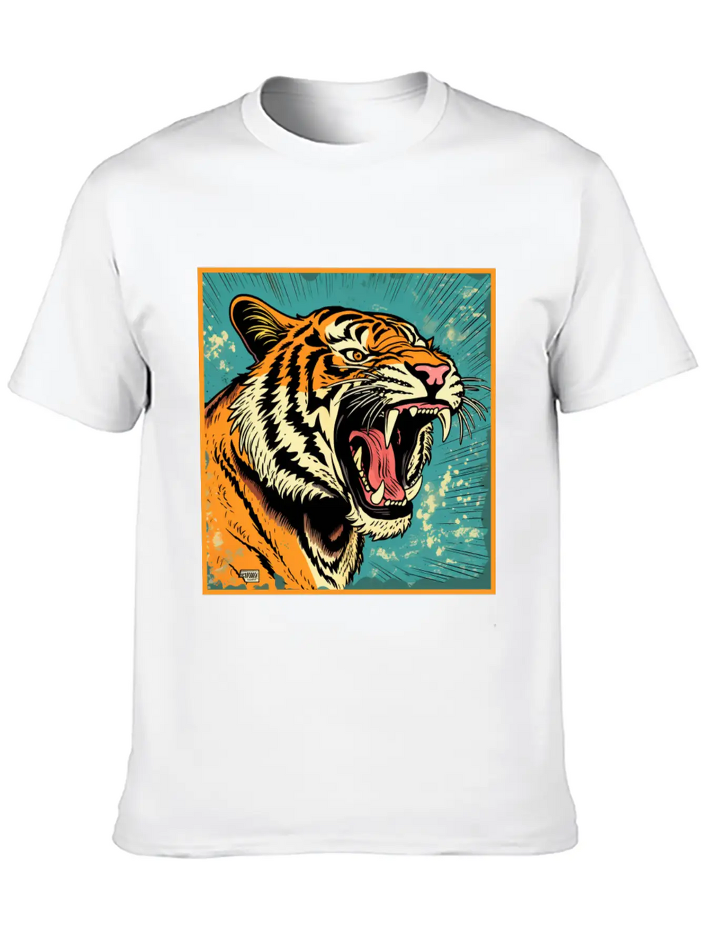 Colorful Tiger Cartoon Vintage Bengals Tiger Breathable Graphic T-Shirt – Perfect For Casual Days