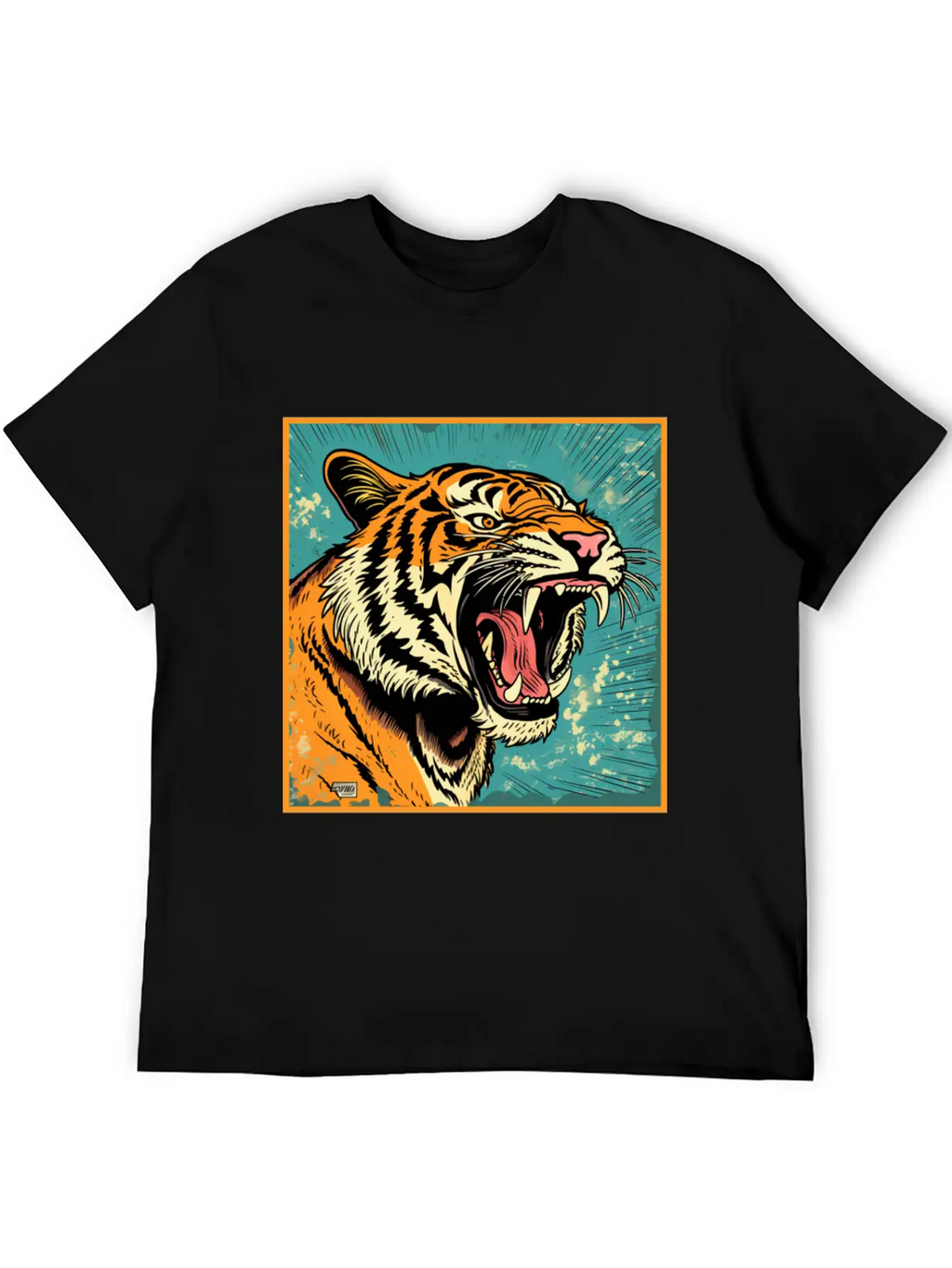 Colorful Tiger Cartoon Vintage Bengals Tiger Breathable Graphic T-Shirt – Perfect For Casual Days