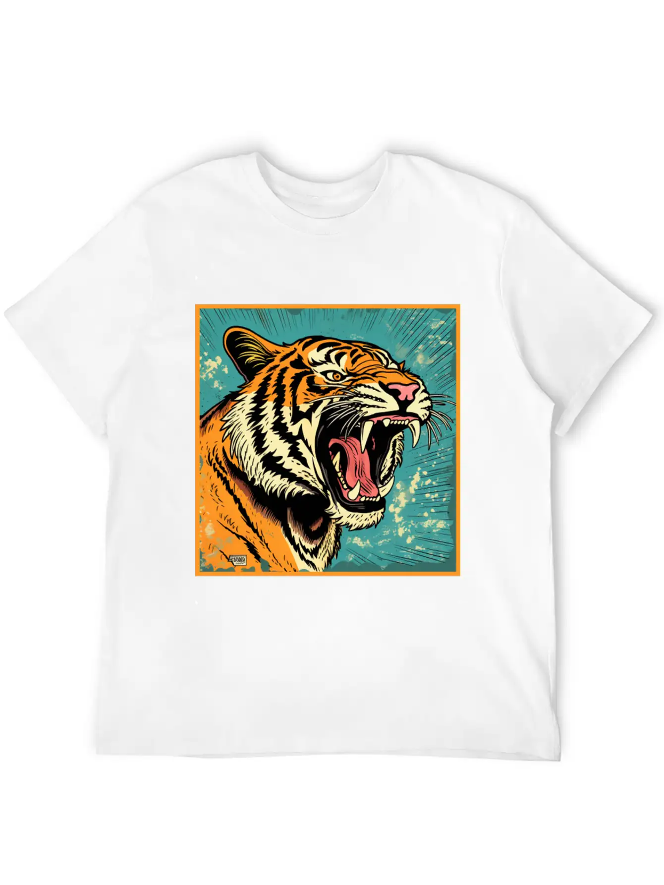 Colorful Tiger Cartoon Vintage Bengals Tiger Breathable Graphic T-Shirt – Perfect For Casual Days