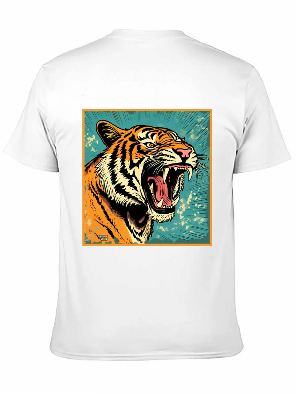 Colorful Tiger Cartoon Vintage Bengals Tiger Breathable Graphic T-Shirt – Perfect For Casual Days